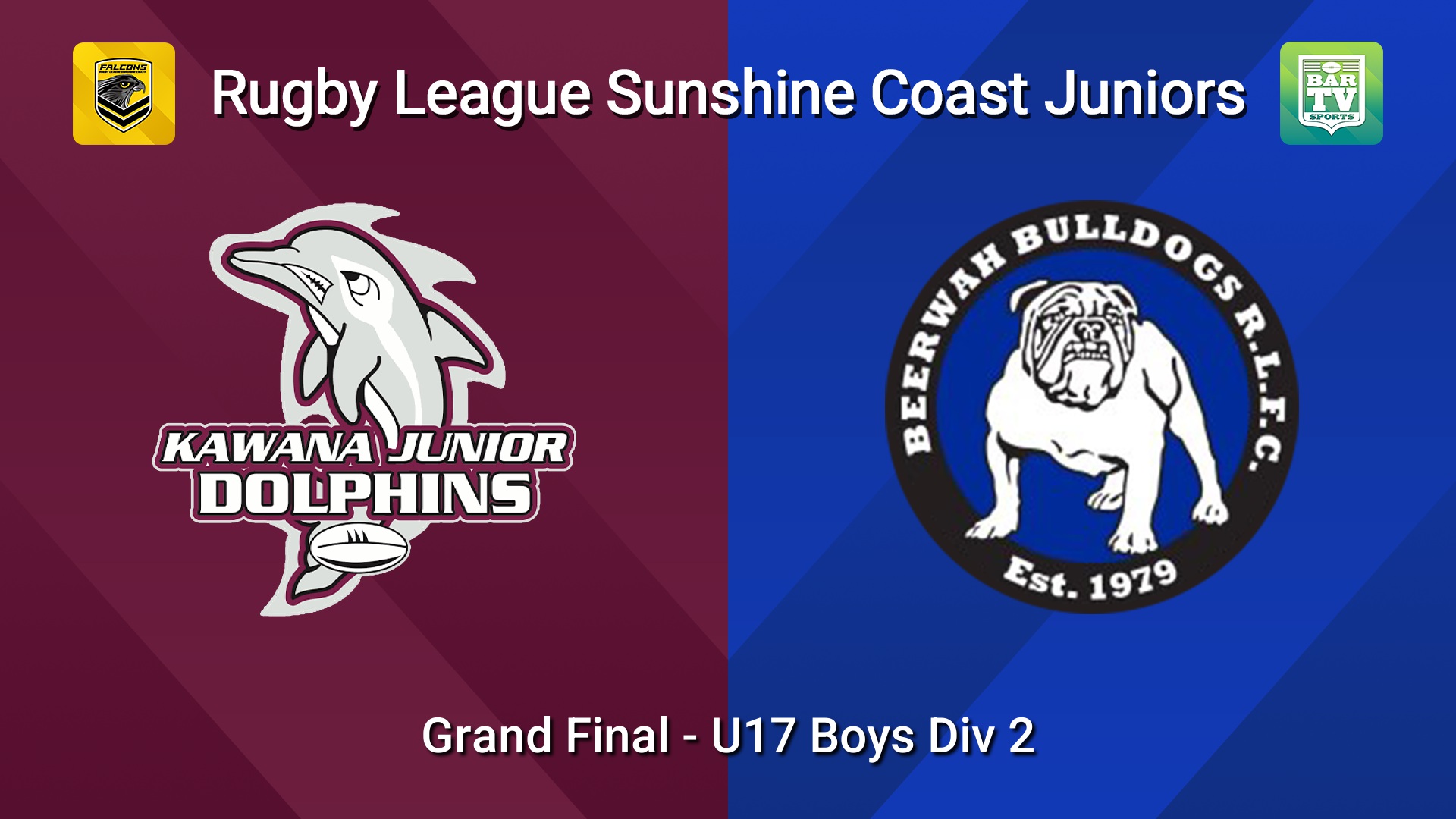 260905-video-Sunshine Coast Junior Rugby League Grand Final - U17 Boys Div 2 - Kawana Dolphins JRL v Beerwah Bulldogs JRL Slate Image