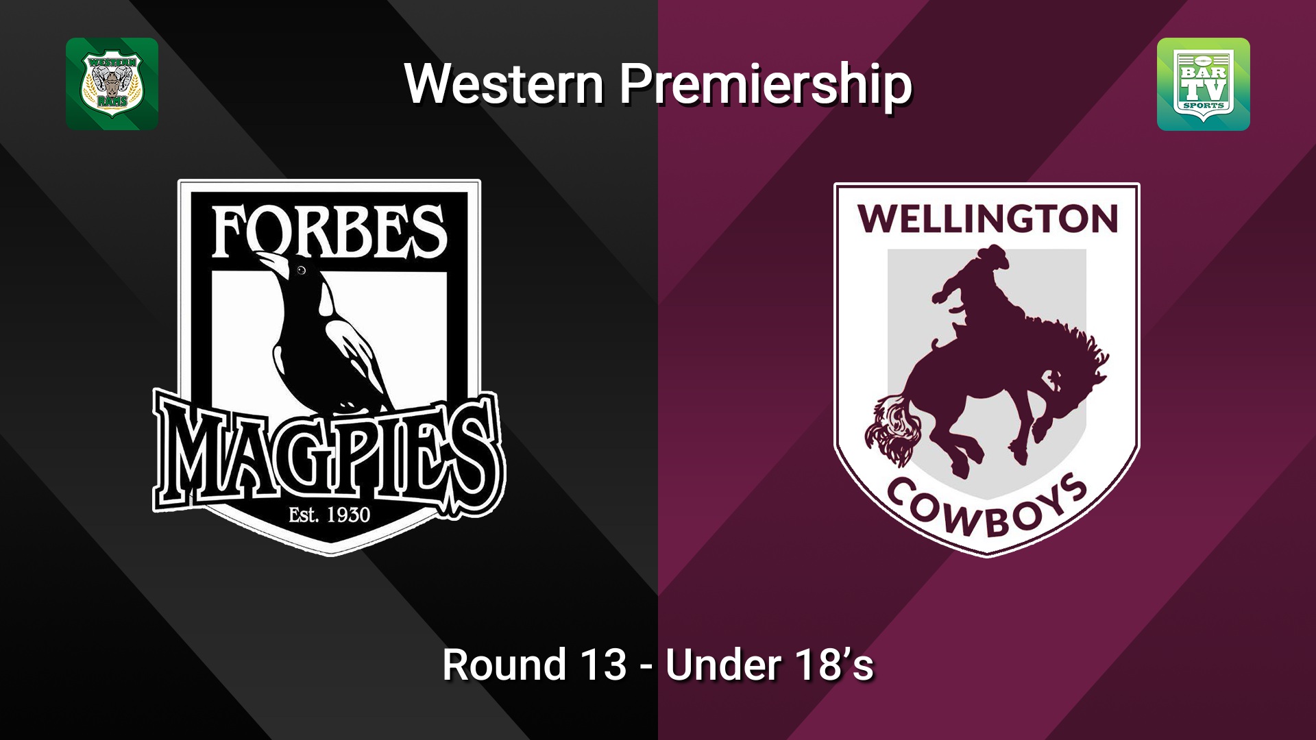 260726-video-Western Premiership Round 13 - Under 18’s - Forbes Magpies v Wellington Cowboys Slate Image
