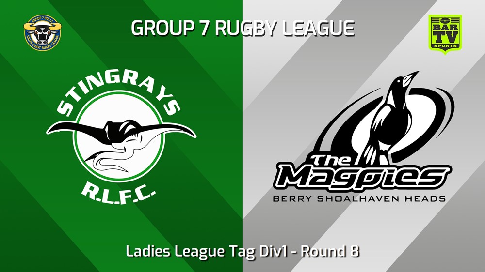 240526-video-South Coast Round 8 - Ladies League Tag Div1 - Stingrays of Shellharbour v Berry-Shoalhaven Heads Magpies Slate Image