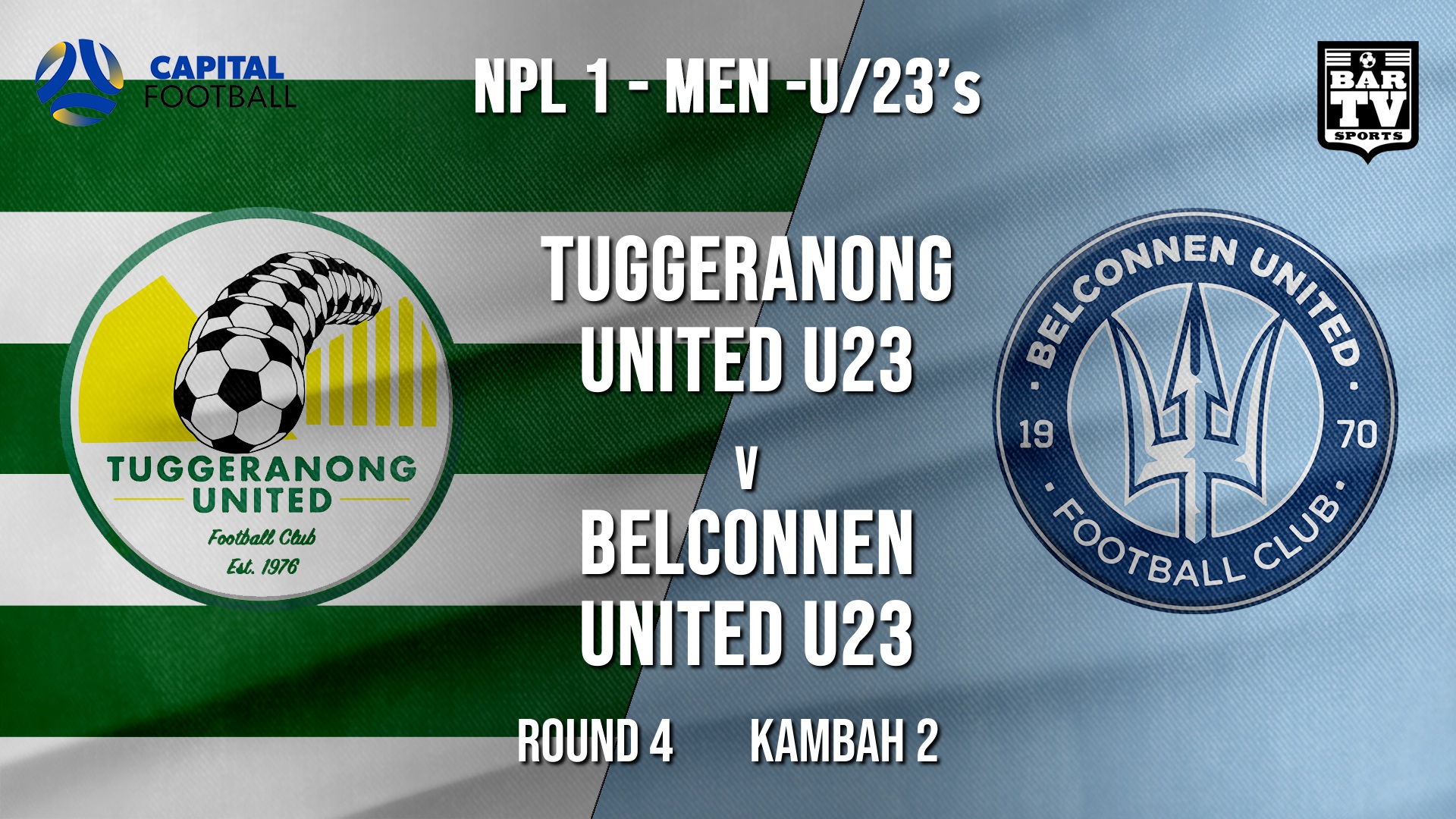 NPL1 Men - U23 - Capital Football  Round 4 - Tuggeranong United U23 v Belconnen United U23 Slate Image