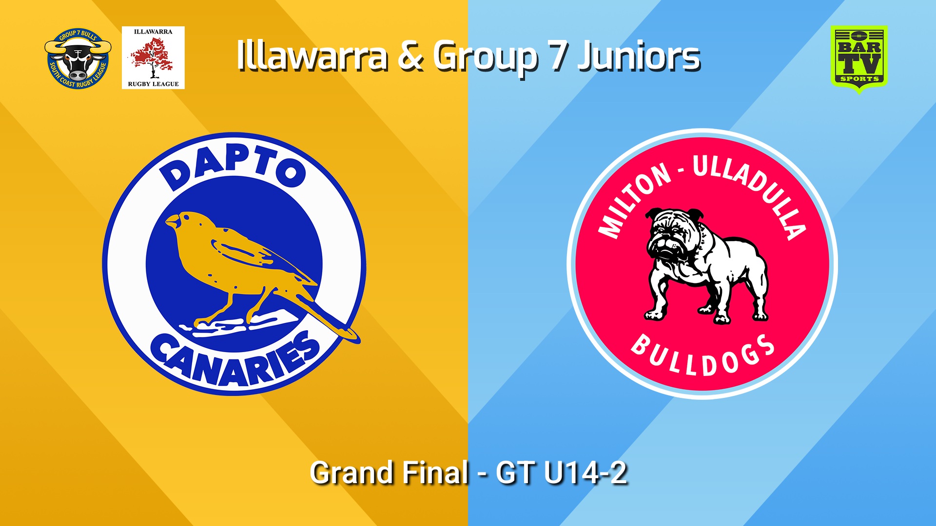 260830-video-Illawarra and Group 7 Merged Grand Final  - GT U14-2 - Dapto Canaries v Milton-Ulladulla Bulldogs Slate Image