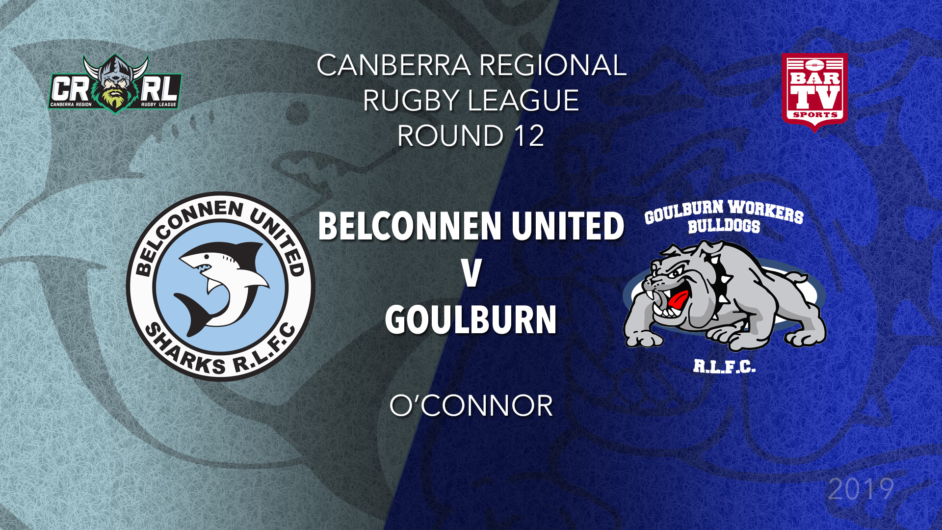 CRRL Round 12 - 1st Grade - Belconnen United Sharks v Goulburn Workers Bulldogs Slate Image