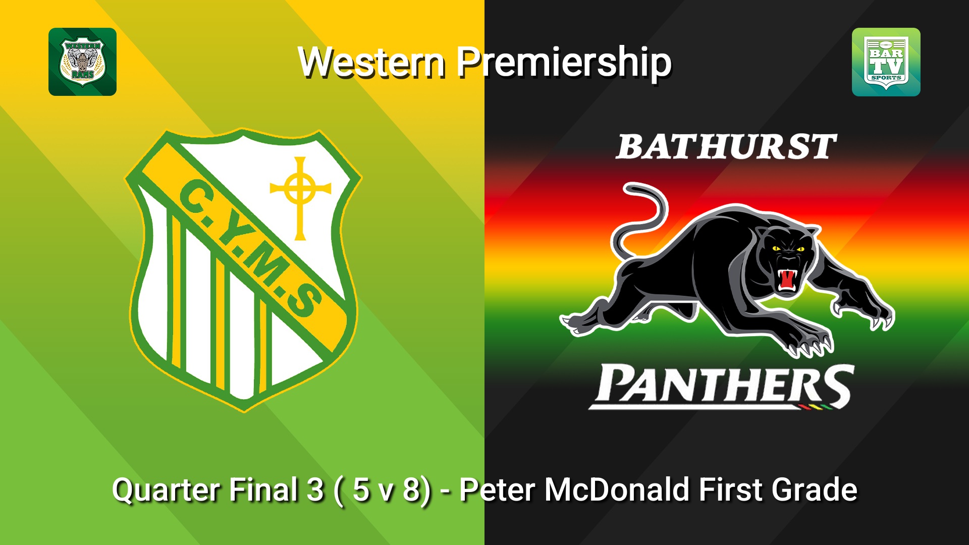 260816-video-Western Premiership Quarter Final 3 ( 5 v 8)  - Peter McDonald First Grade - Orange CYMS v Bathurst Panthers Slate Image