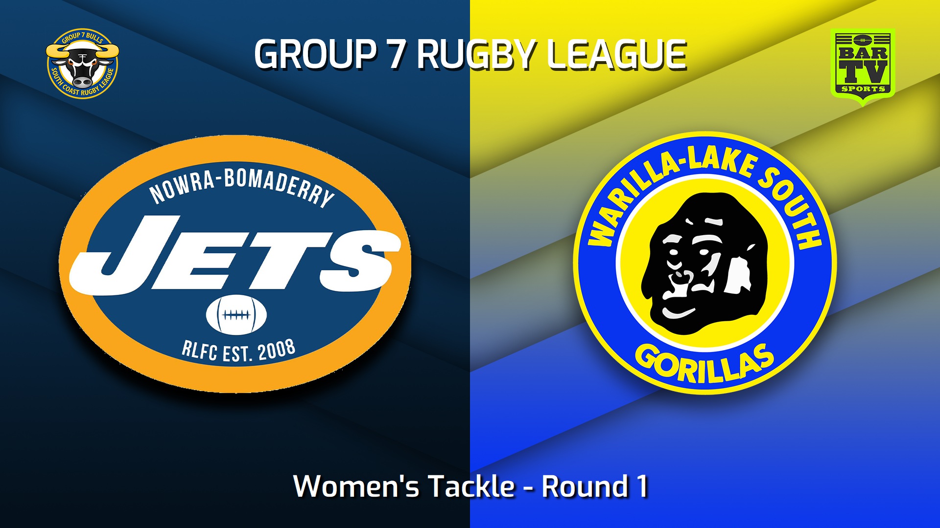 230430-South Coast Round 1 - Women's Tackle - Nowra-Bomaderry Jets v Warilla-Lake South Gorillas Slate Image
