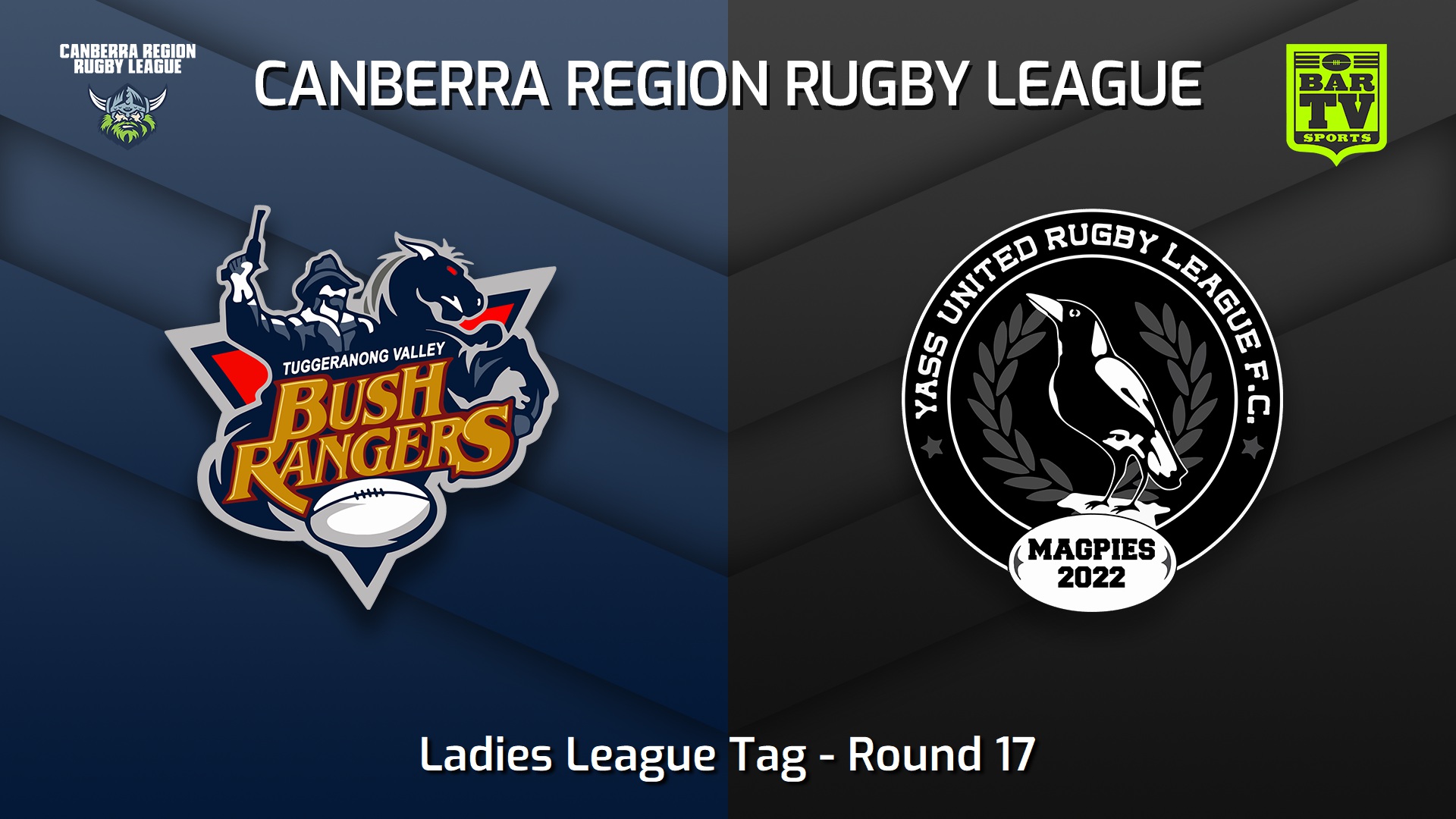 230819-Canberra Round 17 - Ladies League Tag - Tuggeranong Bushrangers v Yass Magpies Slate Image