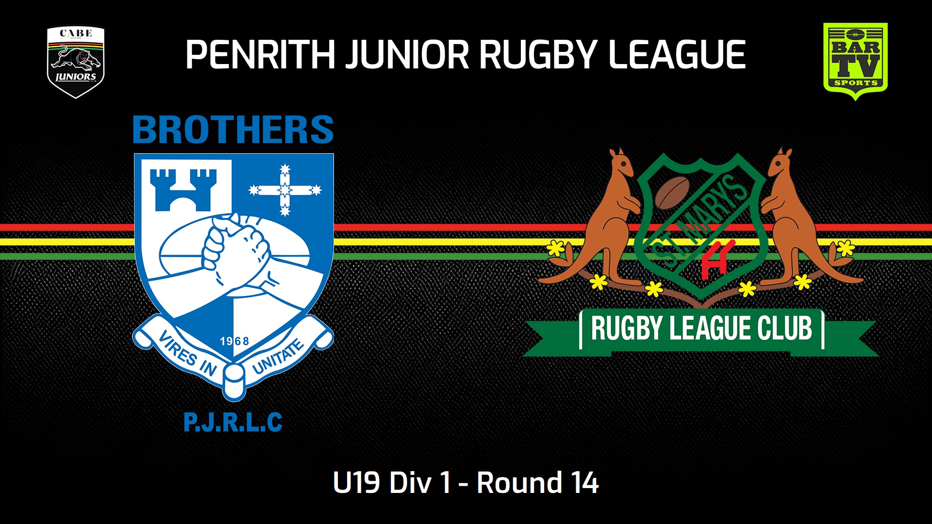 230730-Penrith & District Junior Rugby League Round 14 - U19 Div 1 - Brothers v St Marys Slate Image