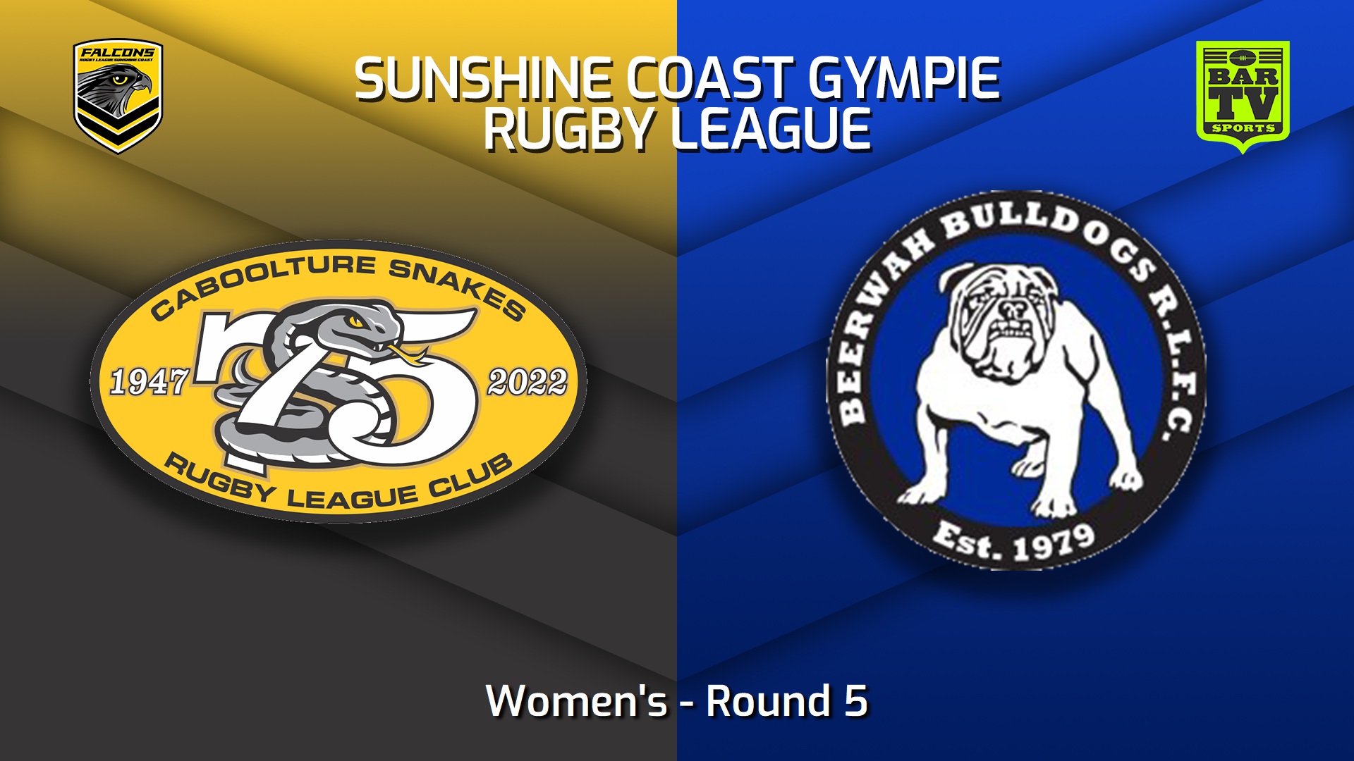 230506-Sunshine Coast RL Round 5 - Women's - Caboolture Snakes v Beerwah Bulldogs Slate Image