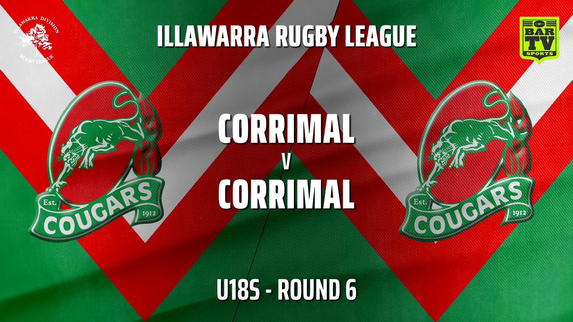 210522-IRL Round 6 - U18s -Corrimal Cougars (Red) v Corrimal Cougars (Green) Slate Image