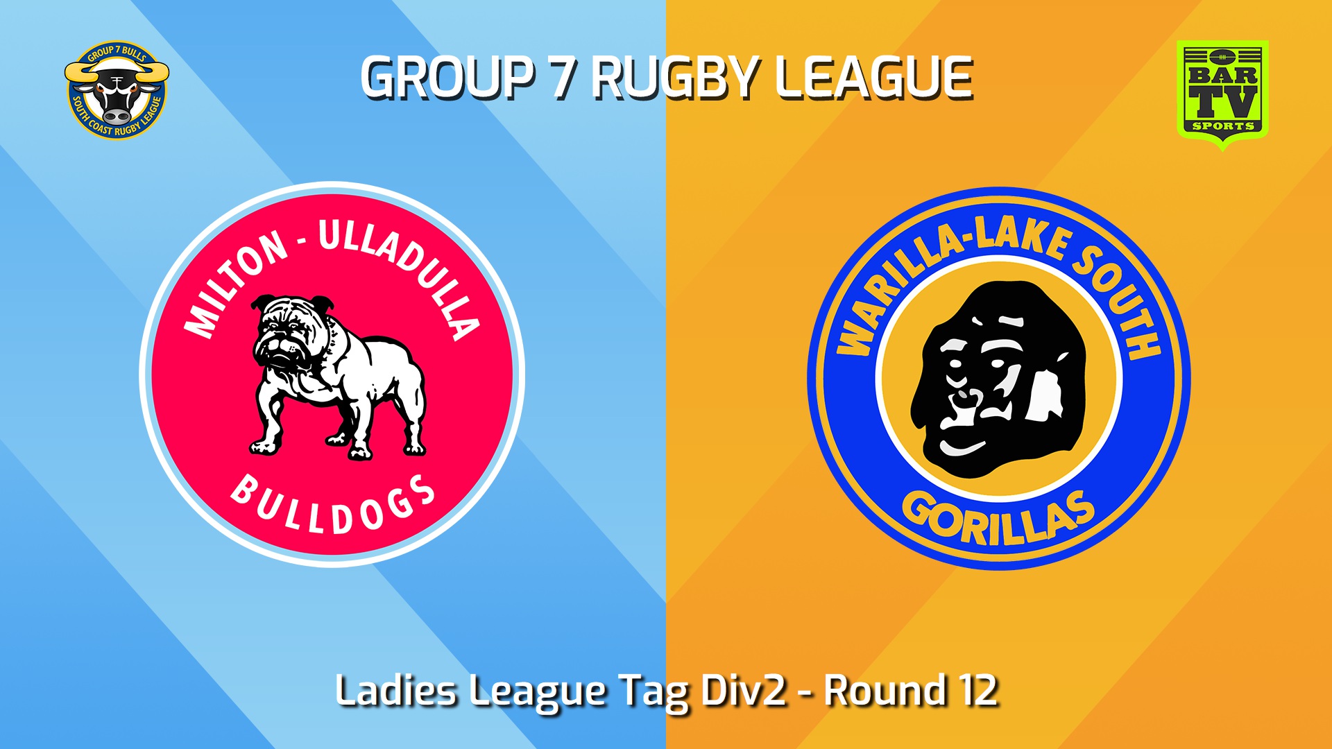 240629-video-South Coast Round 12 - Ladies League Tag Div2 - Milton-Ulladulla Bulldogs v Warilla-Lake South Gorillas Slate Image