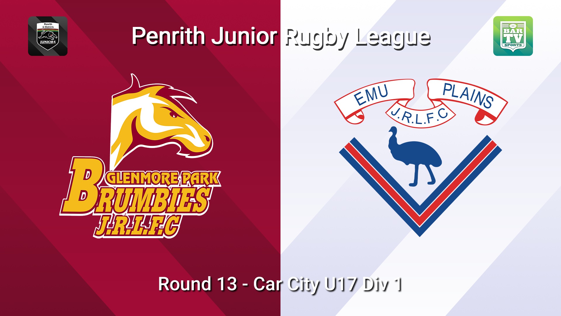 260725-video-Penrith & District Junior Rugby League Round 13 - Car City U17 Div 1 - Glenmore Park v Emu Plains Slate Image