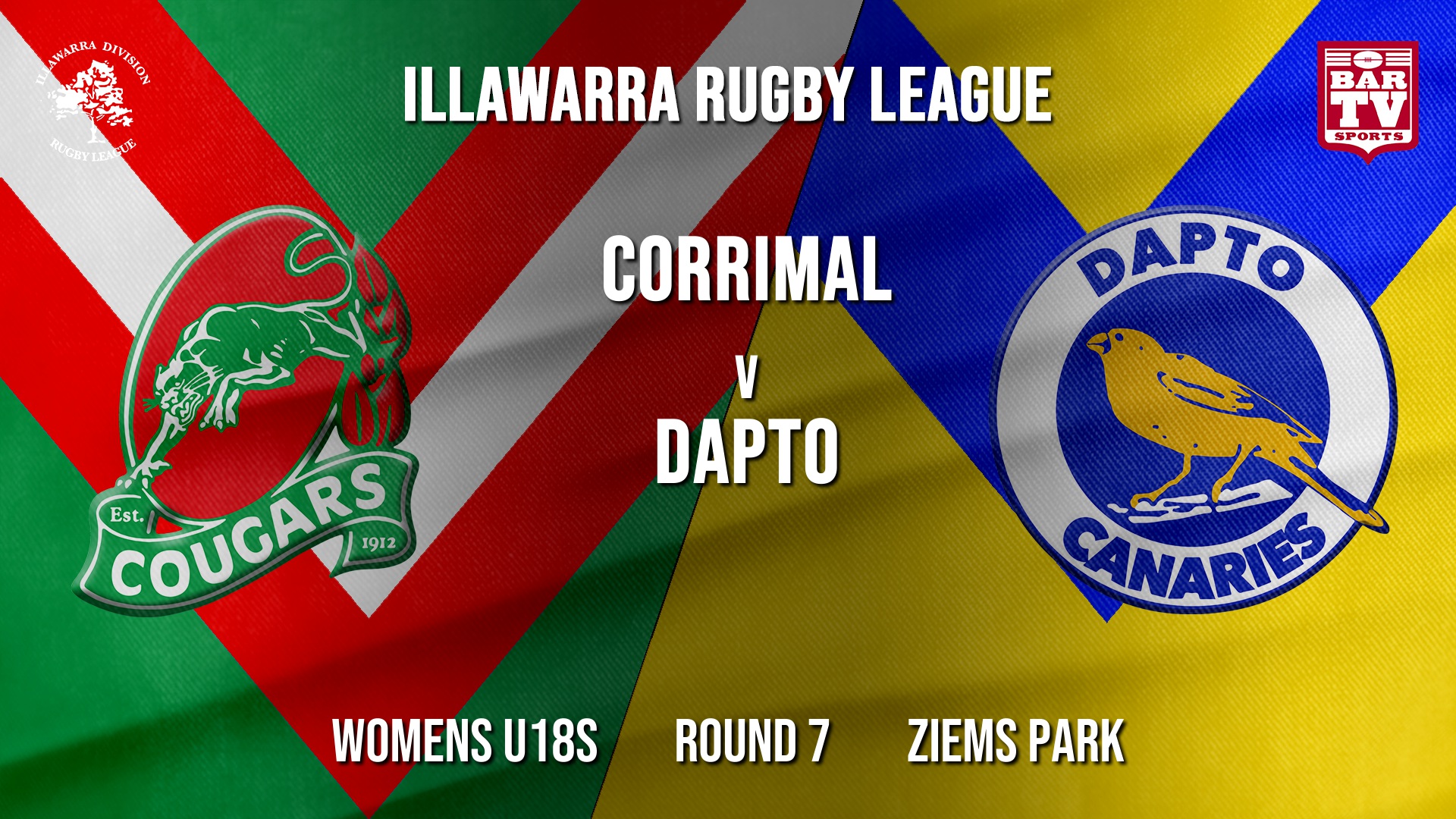IRL Round 7 - Womens U18s - Corrimal Cougars v Dapto Canaries Slate Image