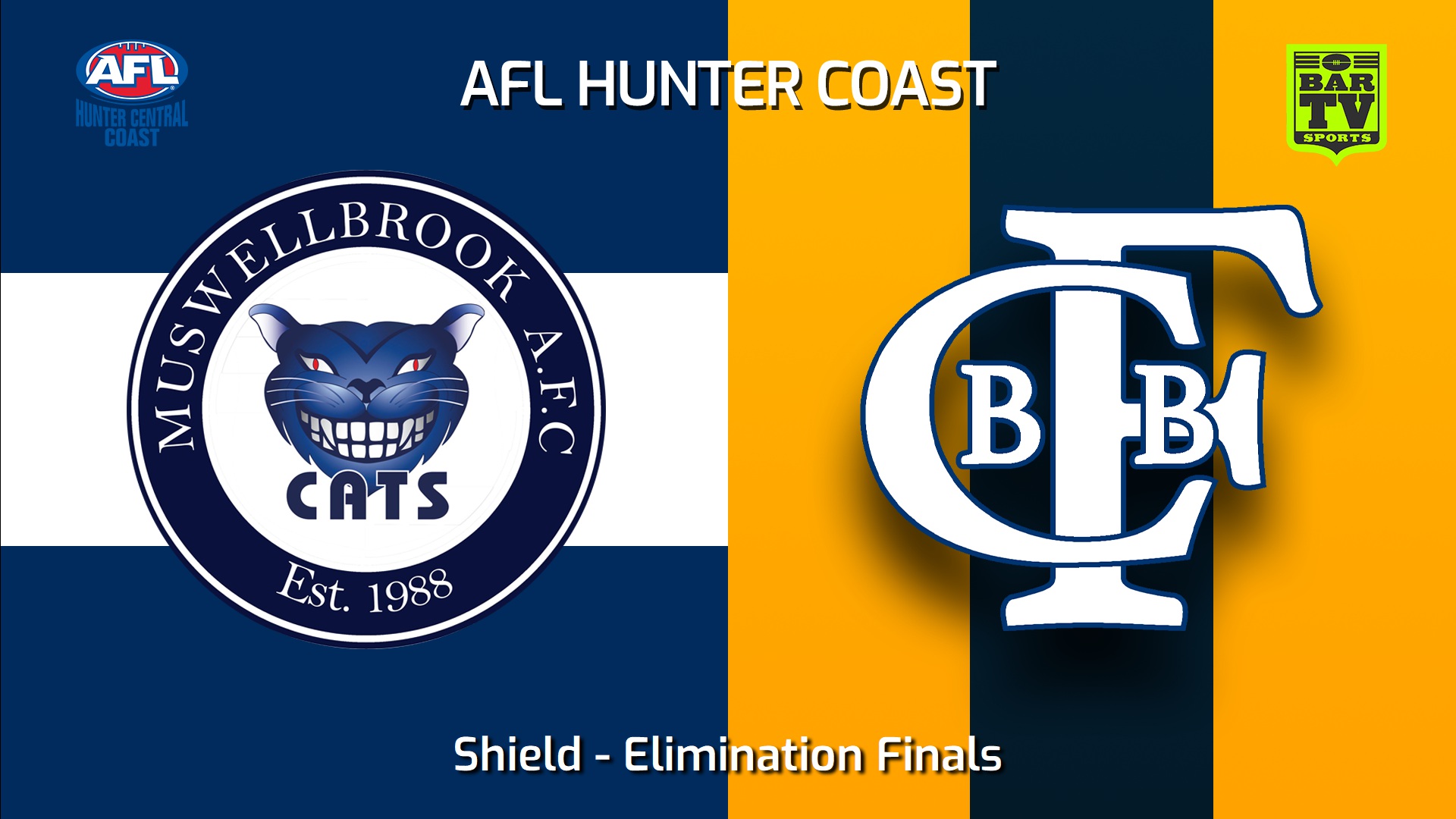 230826-AFL Hunter Central Coast Elimination Finals - Shield - Muswellbrook Cats v Bateau Bay Slate Image