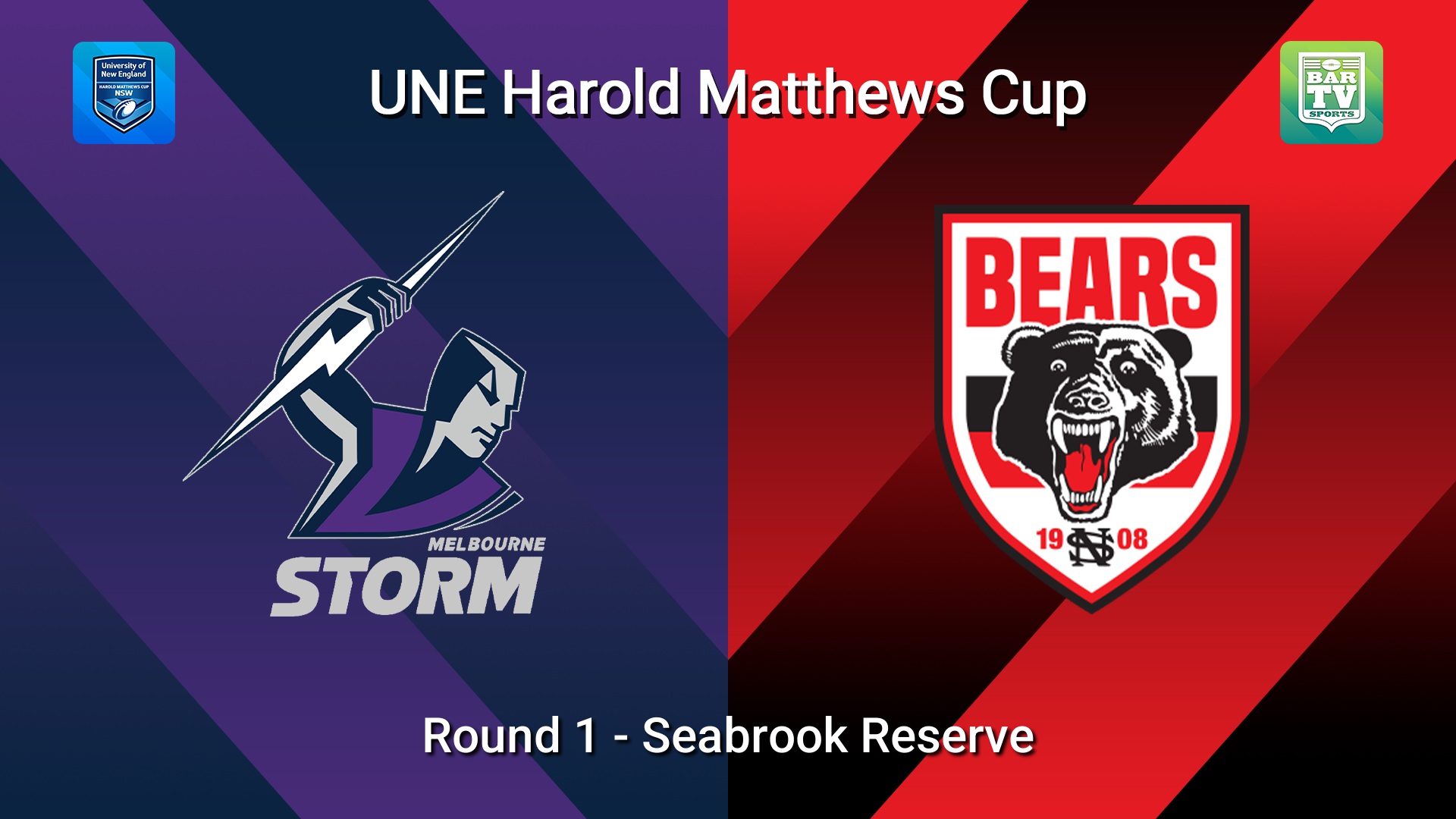 260207-video-UNE Harold Matthews Cup Round 1 - Melbourne Storm v North Sydney Bears Slate Image