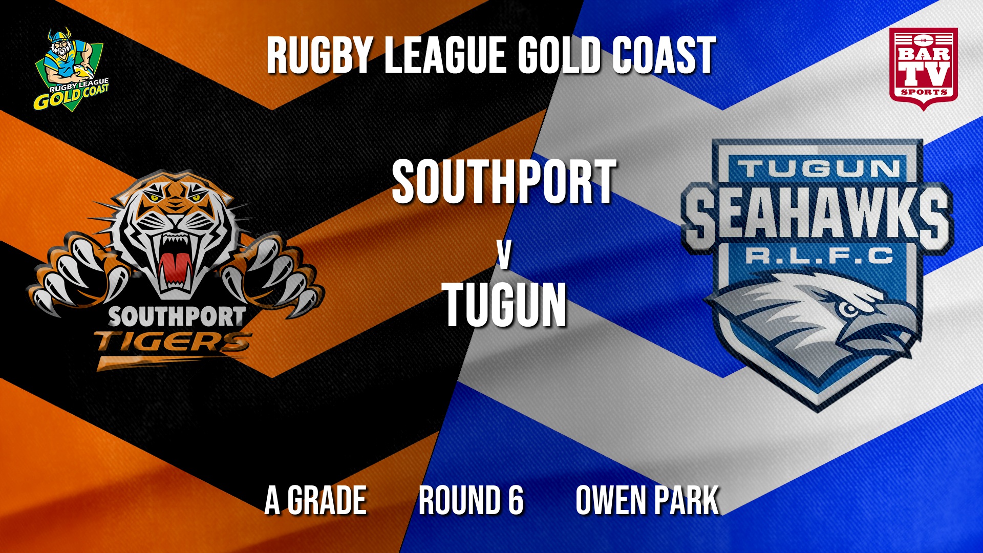 RLGC Round 6 - A Grade - Southport Tigers v Tugun Seahawks Slate Image