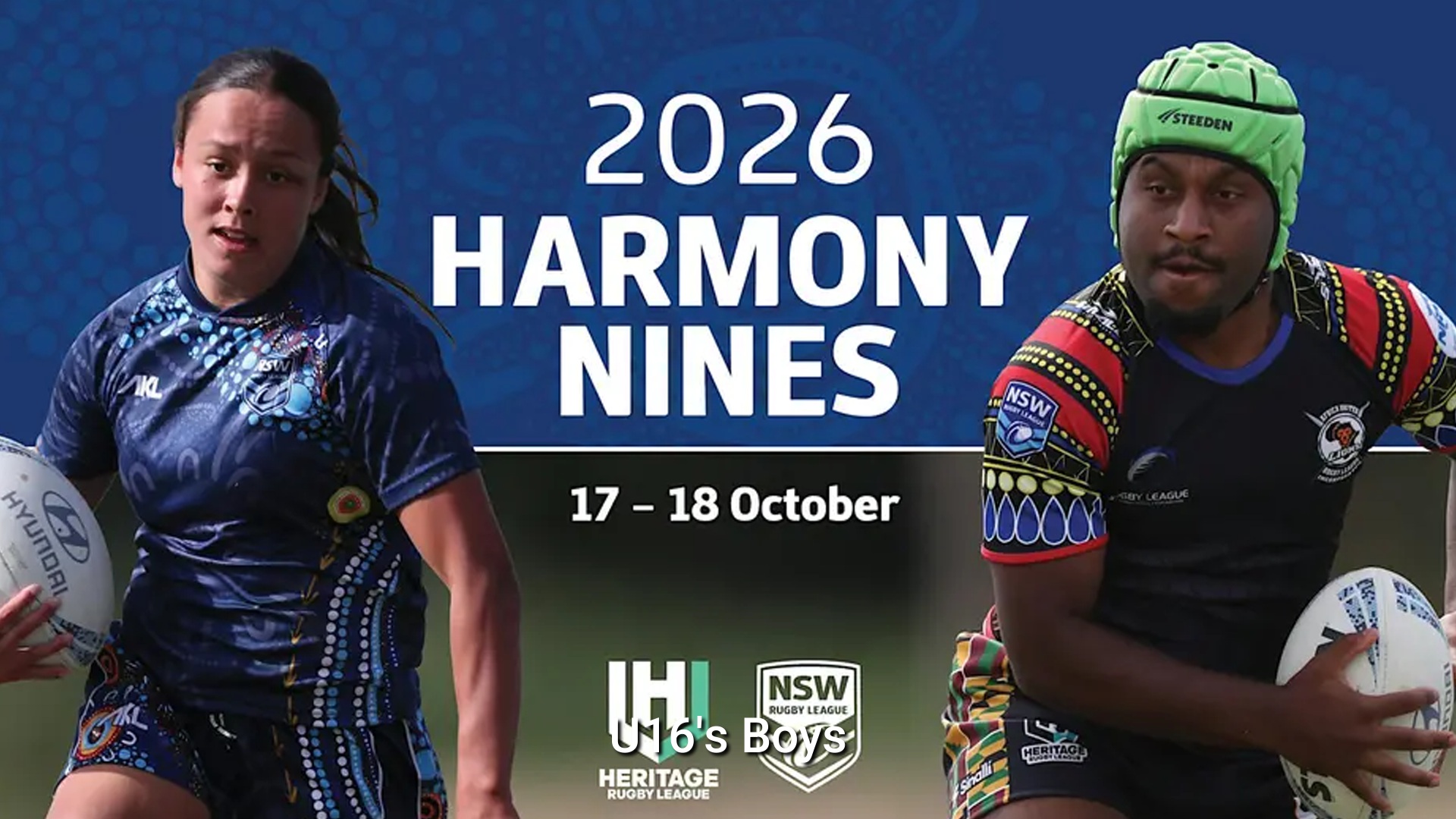 261017-video-Harmony 9's Rugby League Round 1 - U16's Boys - Mediterranean-Middle East v Africa United Lions Slate Image