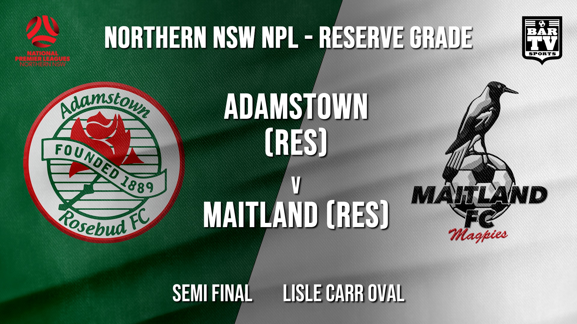NPL NNSW RES Semi Final - Adamstown Rosebud FC (Res) v Maitland FC (Res) Slate Image