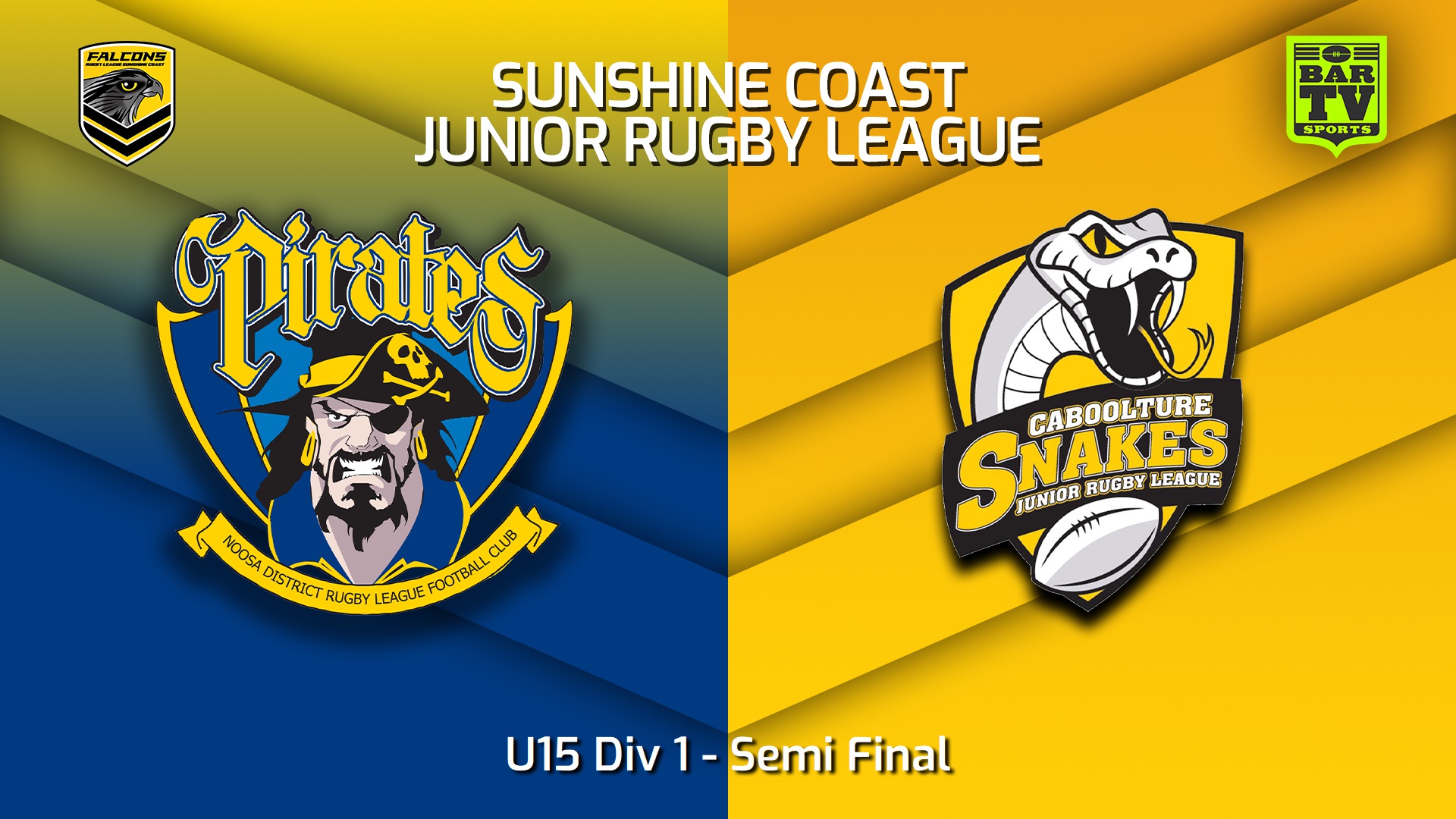 230818-Sunshine Coast Junior Rugby League Semi Final - U15 Div 1 - Noosa Pirates JRL v Caboolture Snakes JRL Slate Image