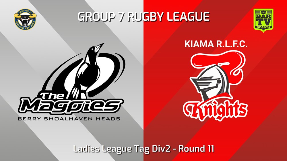 240622-video-South Coast Round 11 - Ladies League Tag Div2 - Berry-Shoalhaven Heads Magpies v Kiama Knights Slate Image