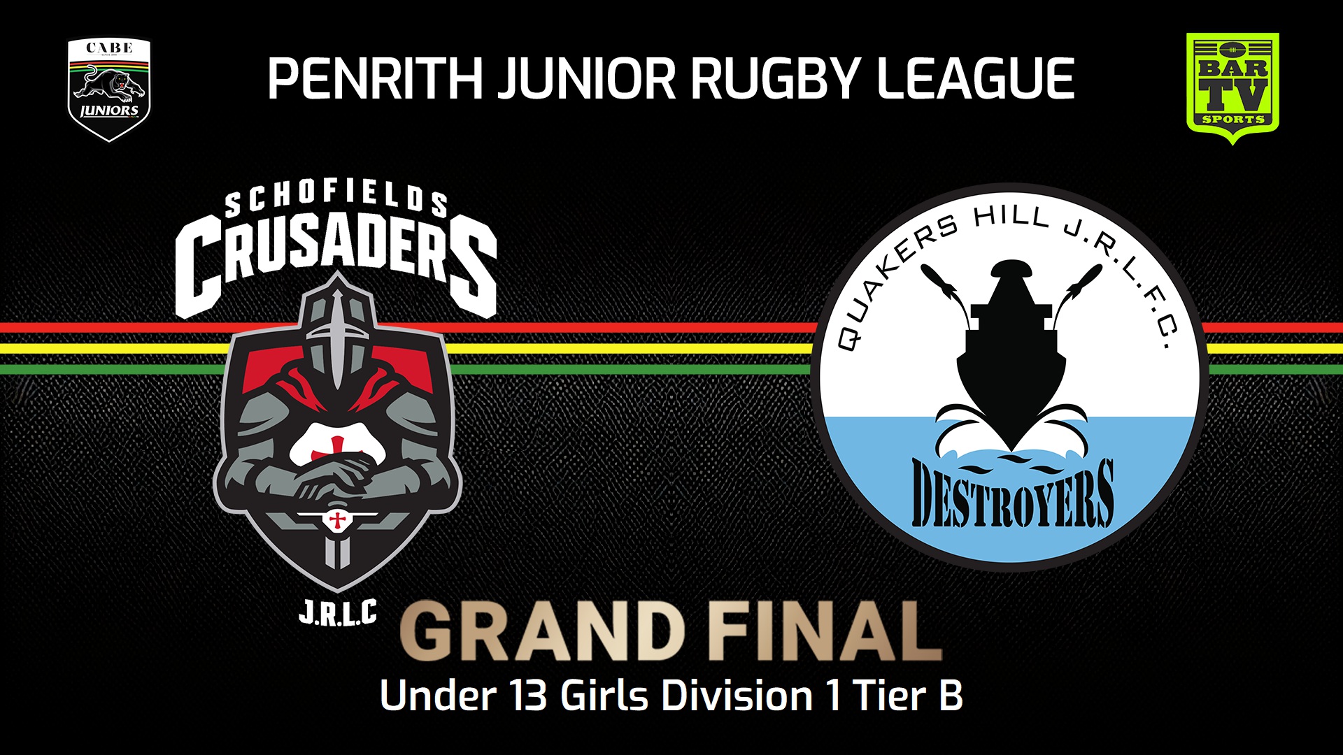240907-video-Penrith & District Junior Rugby League Grand Final - Under 13 Girls Division 1B - Schofields Crusaders v Quakers Hill Destroyers Slate Image