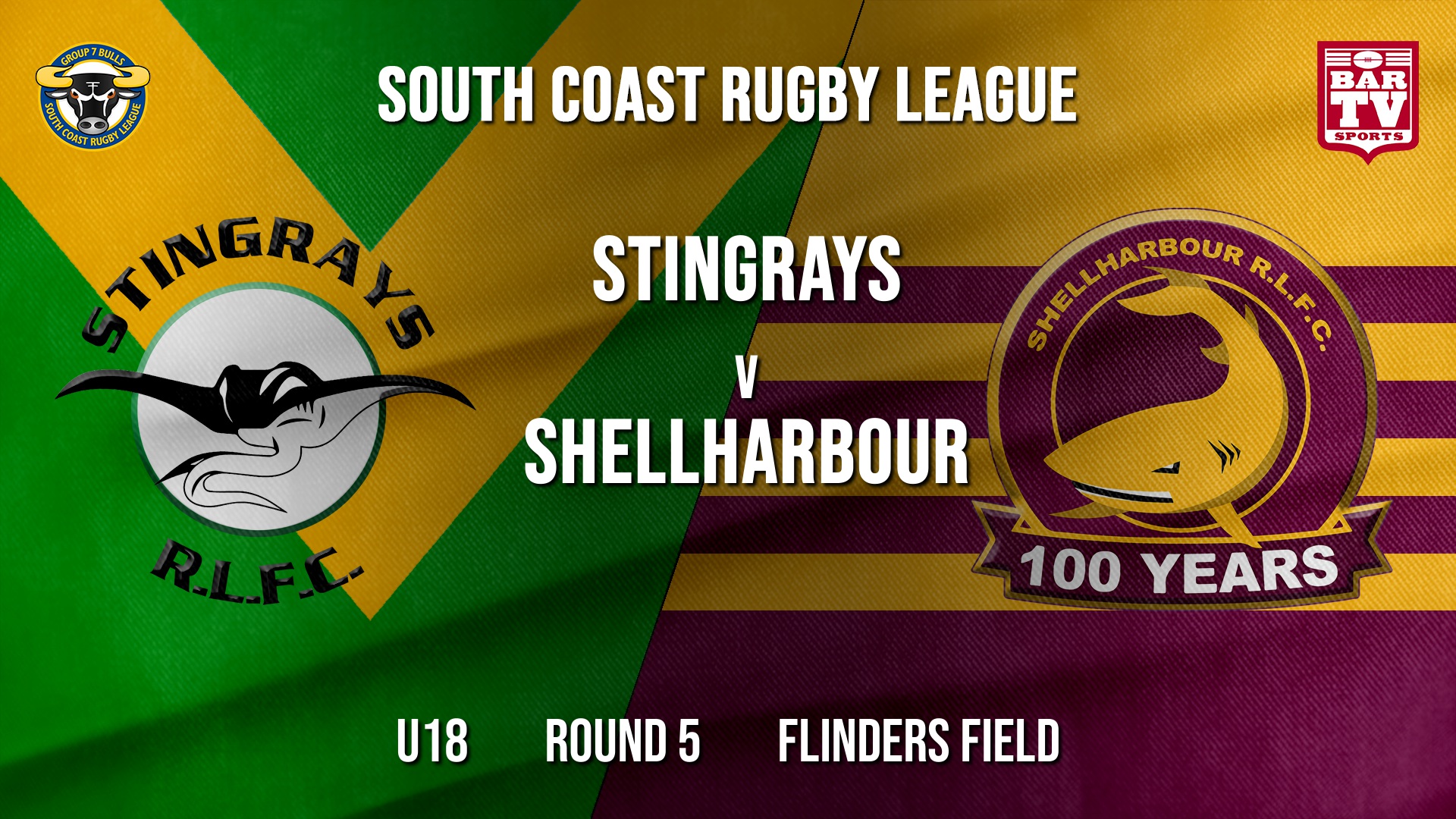 Group 7 RL Round 5 - U18 - Stingrays of Shellharbour v Shellharbour Sharks Slate Image