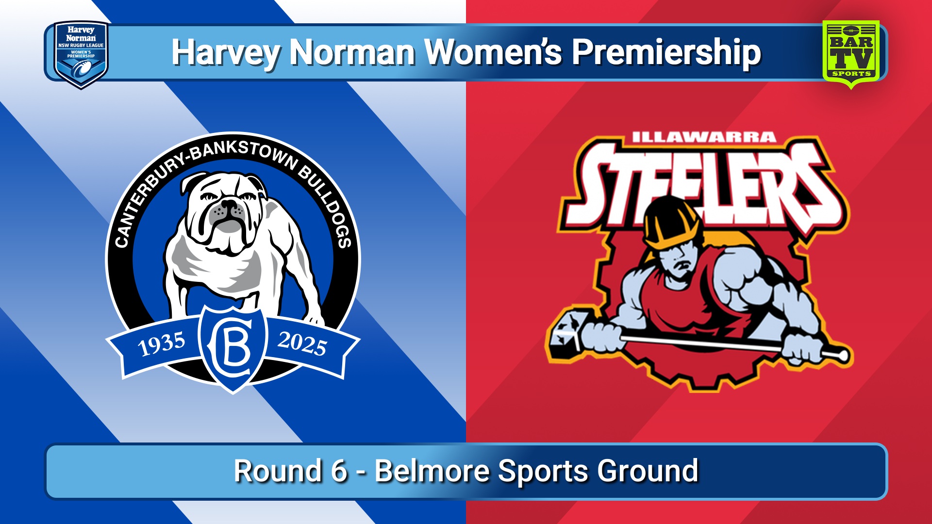 250810-video-Harvey Norman NSW Women's Premiership Round 6 - Canterbury-Bankstown Bulldogs v Illawarra Steelers Slate Image