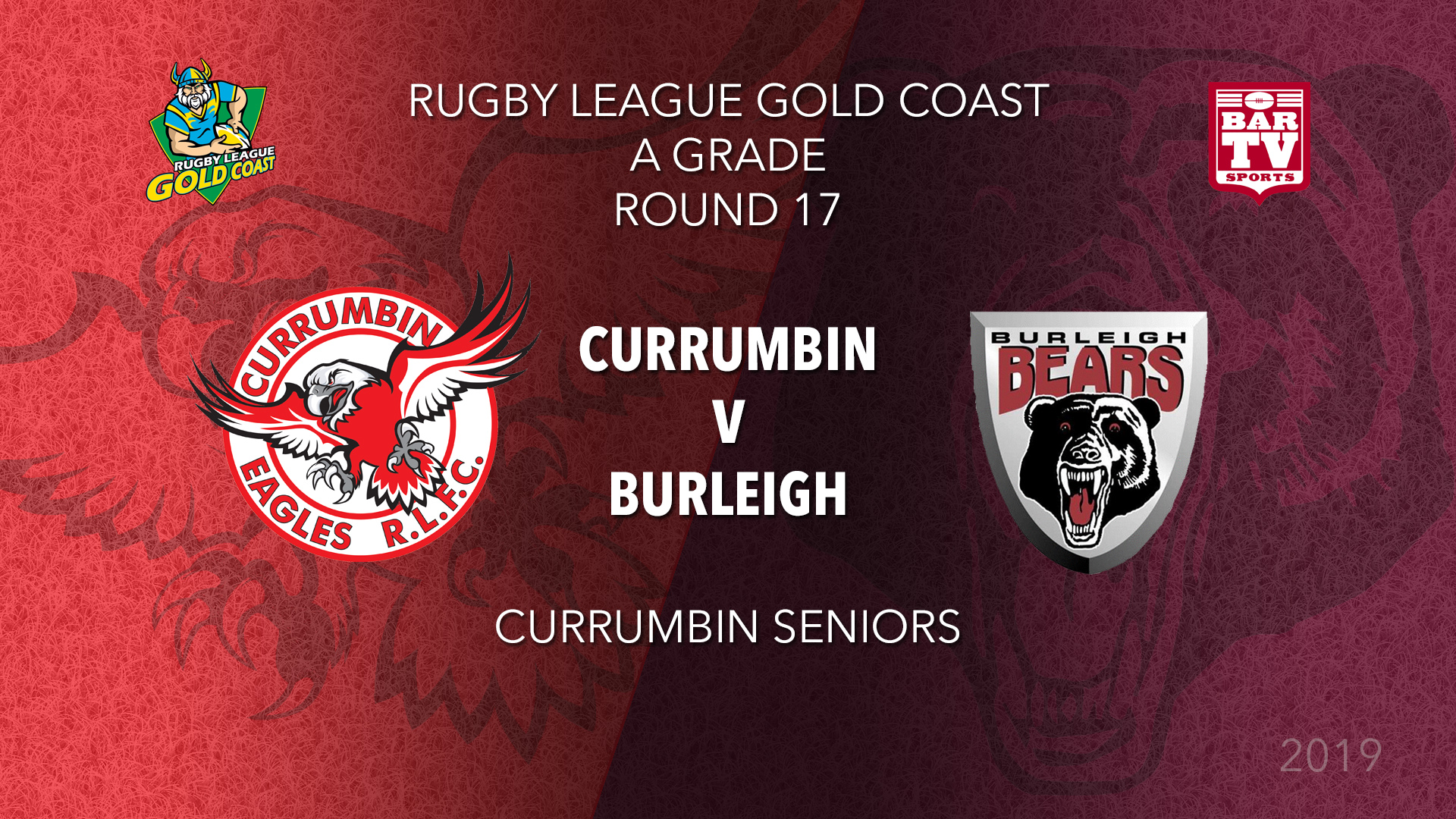 RLGC Round 17 - A Grade - Currumbin Eagles v Burleigh Bears Slate Image