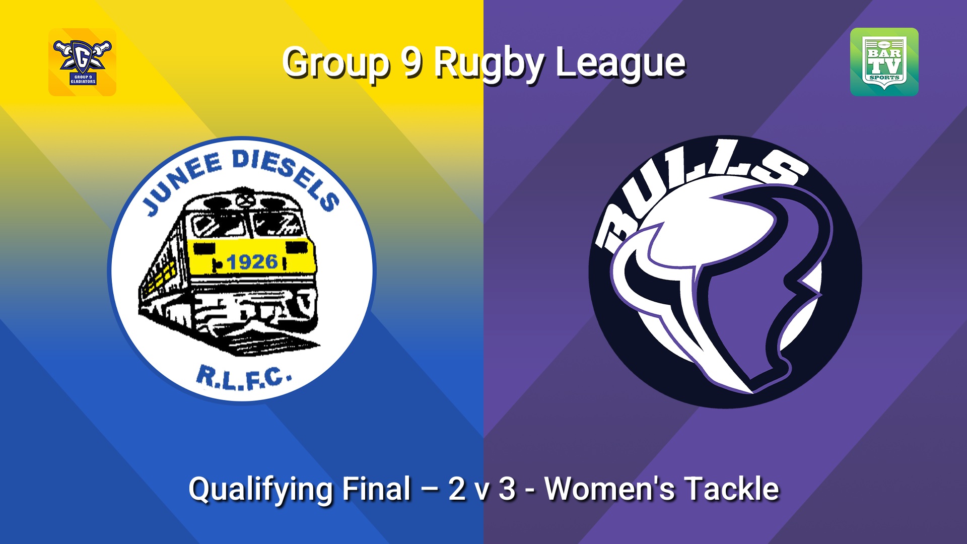 260830-video-Group 9 RL Qualifying Final – 2 v 3 - Women's Tackle - Junee Diesels v South City Bulls Slate Image