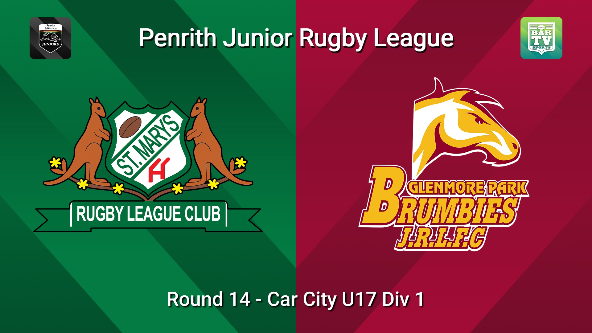 260801-video-Penrith & District Junior Rugby League Round 14 - Car City U17 Div 1 - St Marys v Glenmore Park Slate Image