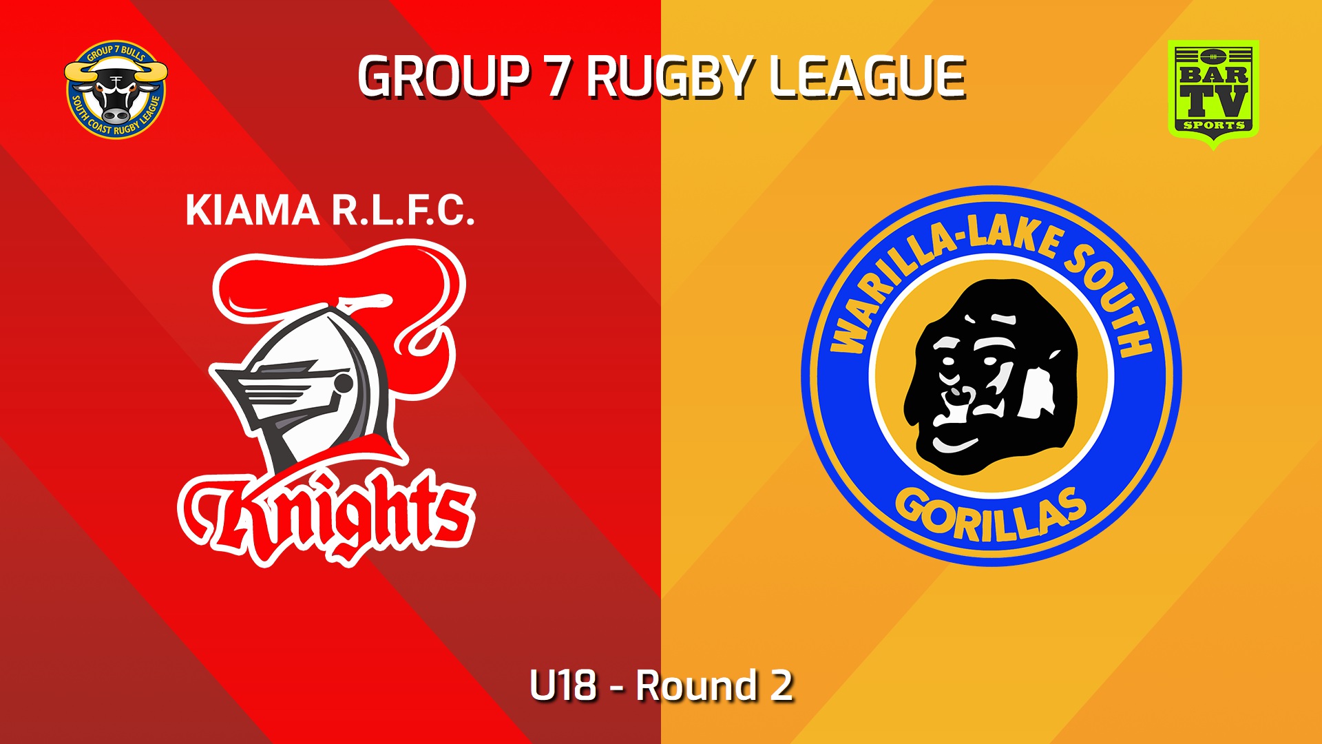 240414-South Coast Round 2 - U18 - Kiama Knights v Warilla-Lake South Gorillas Minigame Slate Image