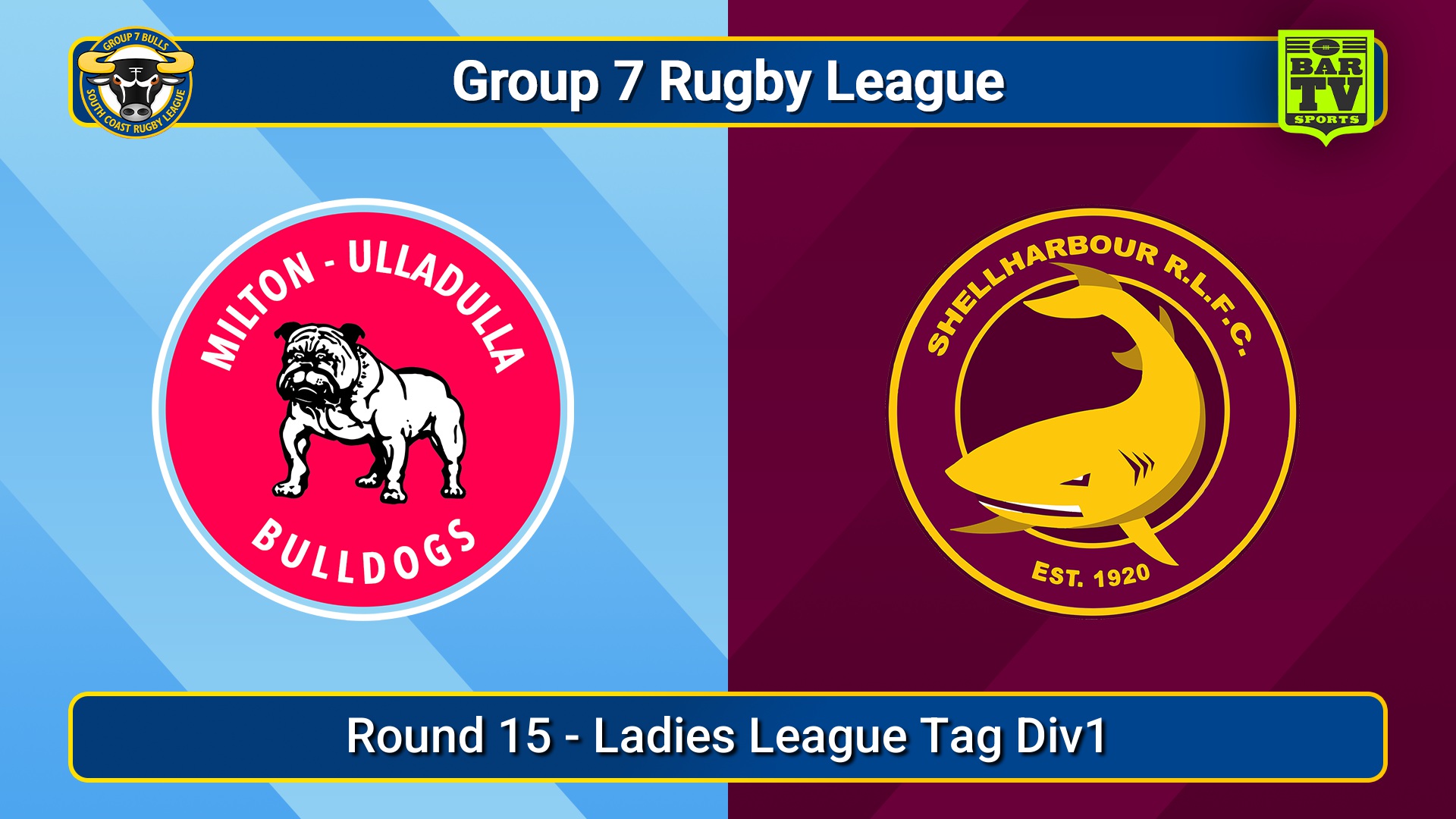 250810-video-South Coast Round 15 - Ladies League Tag Div1 - Milton-Ulladulla Bulldogs v Shellharbour Sharks Slate Image