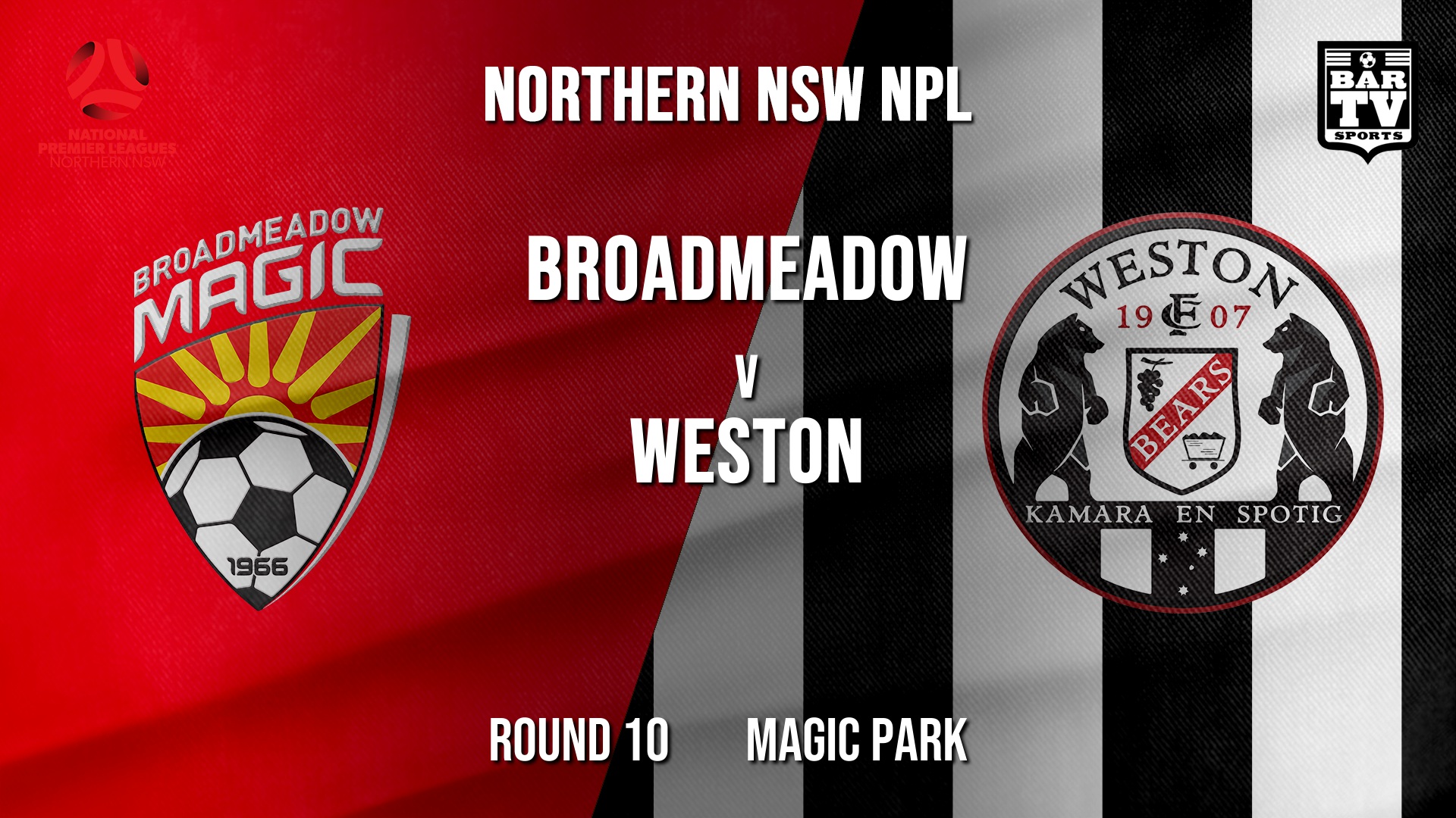 NPL - NNSW Round 10 - Broadmeadow Magic v Weston Workers FC Slate Image