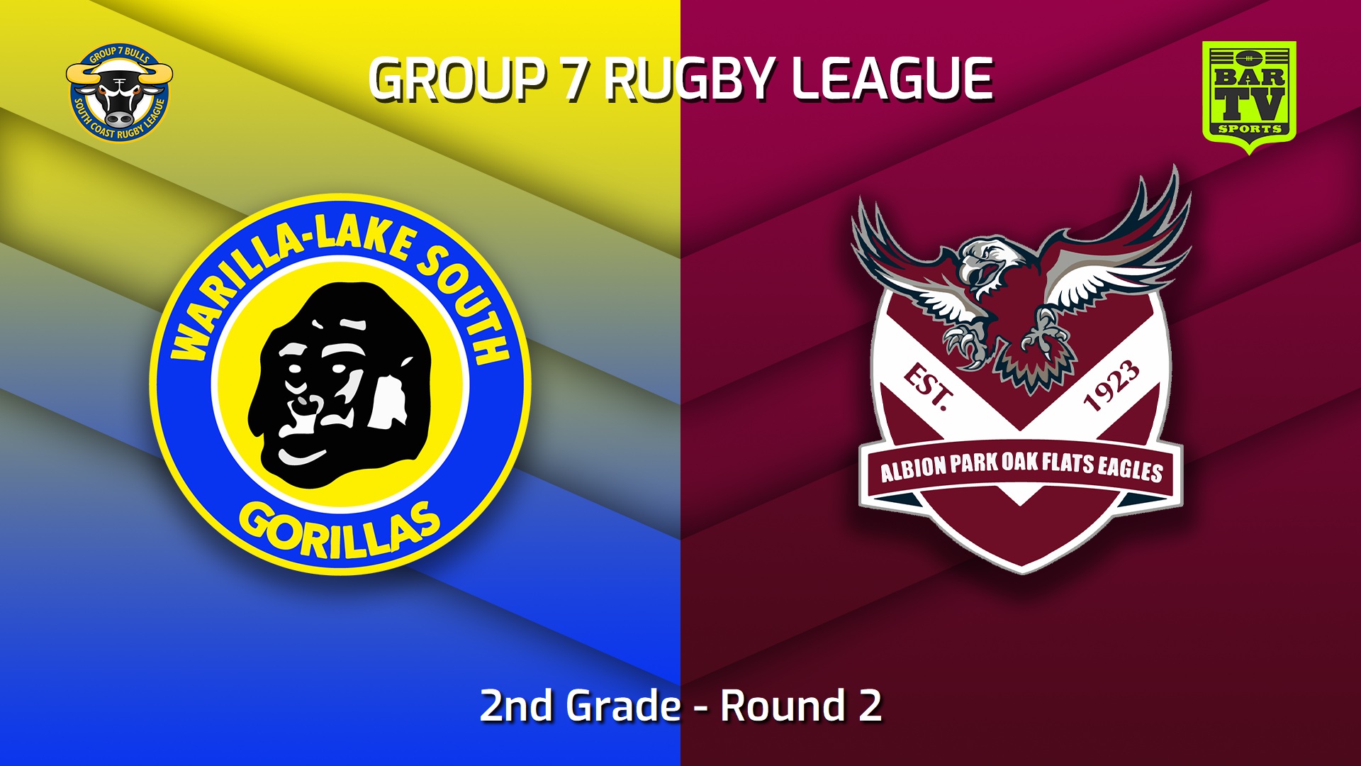 230402-South Coast Round 2 - 2nd Grade - Warilla-Lake South Gorillas v Albion Park Oak Flats Eagles Slate Image