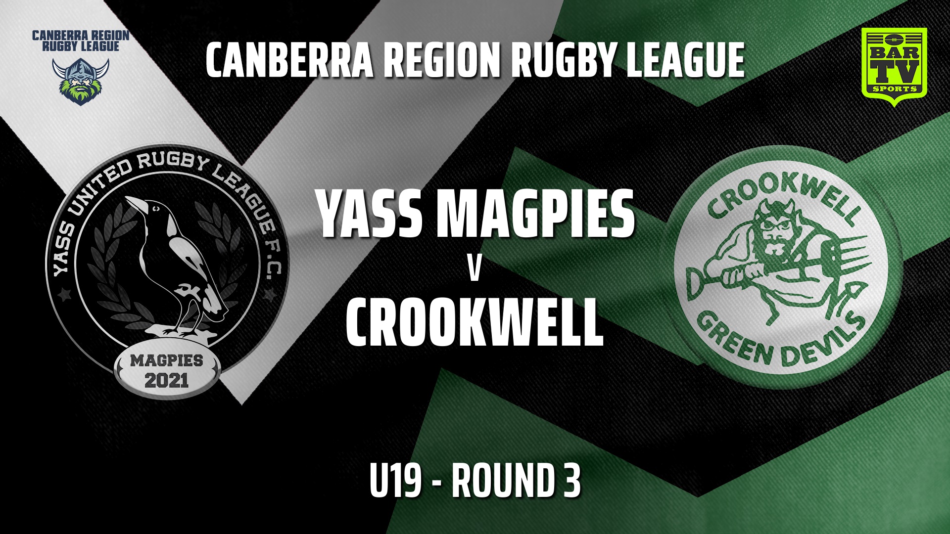 210522-CRRL Round 6 - U19 - Yass Magpies v Woden Valley Rams Slate Image