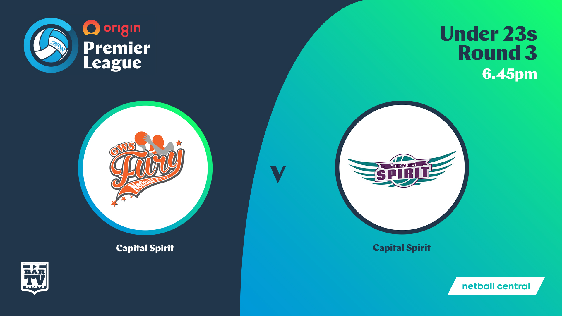 NSW Prem League Round 3 - U23s - GWS Fury v Capital Spirit Slate Image
