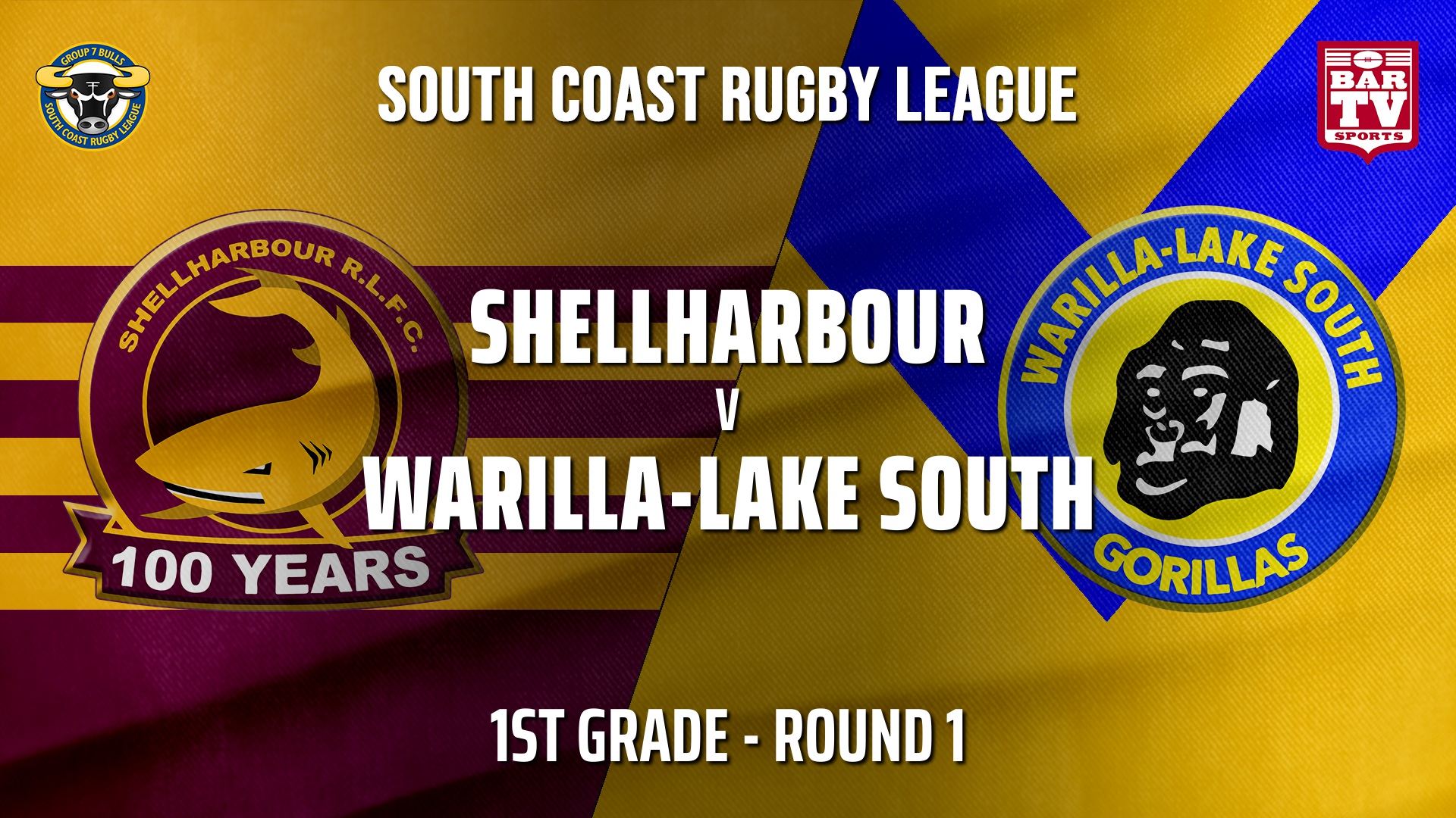 Group 7 RL Round 1 - 1st Grade - Shellharbour Sharks v Warilla-Lake South Slate Image