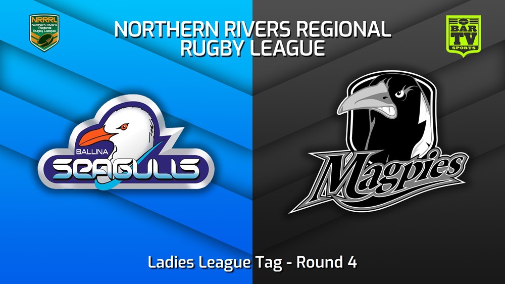 230507-Northern Rivers Round 4 - Ladies League Tag - Ballina Seagulls v Lower Clarence Magpies Slate Image