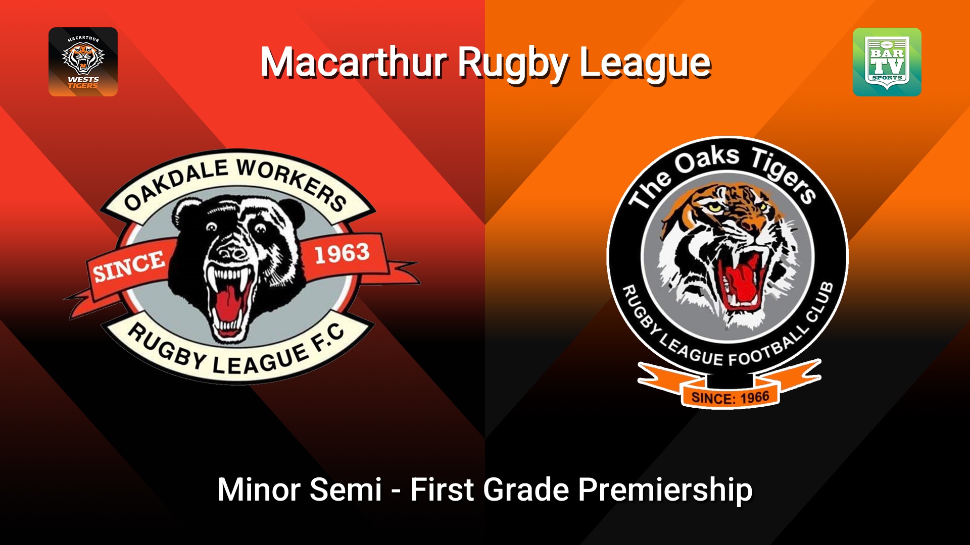 260906-video-Macarthur RL Minor Semi - First Grade Premiership - Oakdale Workers Bears v The Oaks Tigers Slate Image