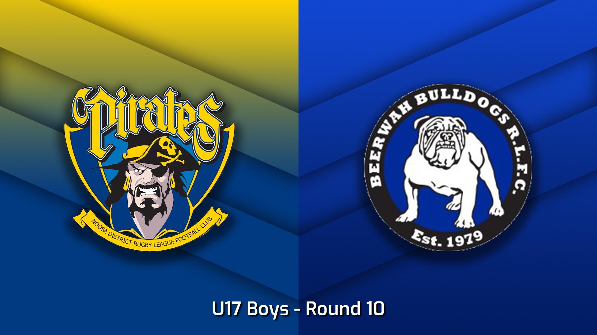 230617-Sunshine Coast Junior Rugby League Round 10 - U17 Boys - Noosa Pirates JRL v Beerwah Bulldogs JRL Slate Image