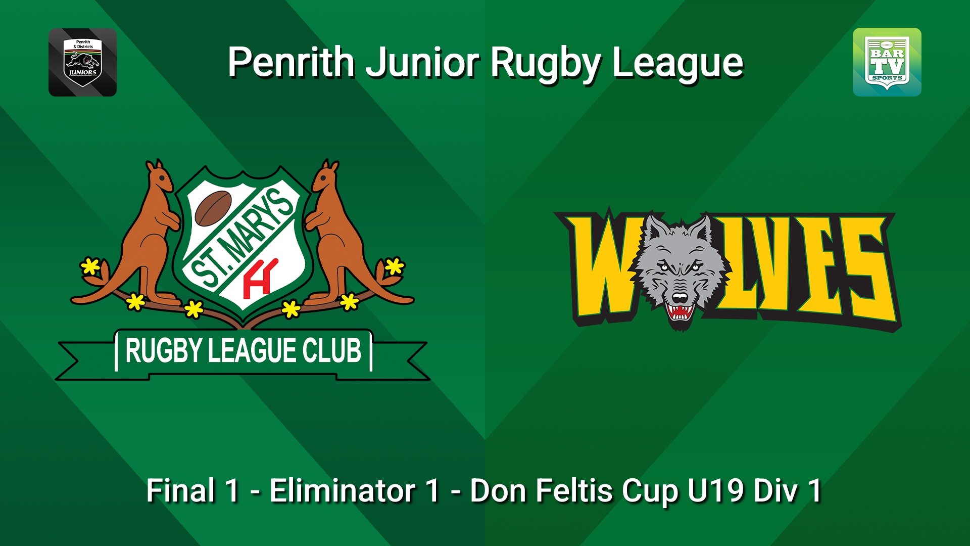 260823-video-Penrith & District Junior Rugby League Final 1 - Eliminator 1 - Don Feltis Cup U19 Div 1 - St Marys v Windsor Wolves Slate Image