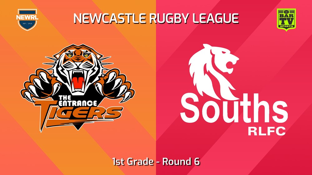240526-video-Newcastle RL Round 6 - 1st Grade - The Entrance Tigers v South Newcastle Lions Slate Image