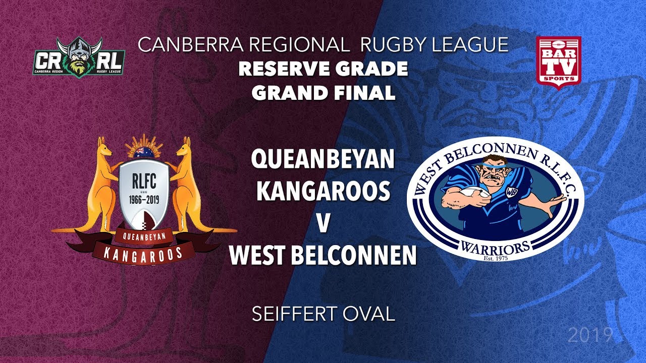CRRL Grand Final - Reserve Grade - Queanbeyan Kangaroos v West Belconnen Warriors Slate Image