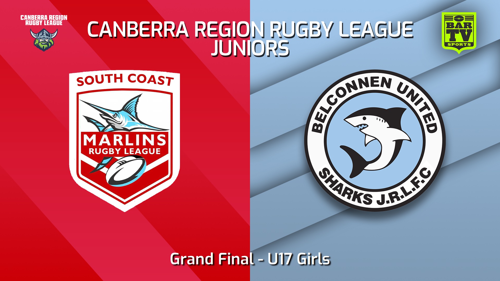 250906-video-Canberra Region Rugby League Juniors Grand Final - U17 Girls - South Coast United v Belconnen United Sharks Juniors Slate Image