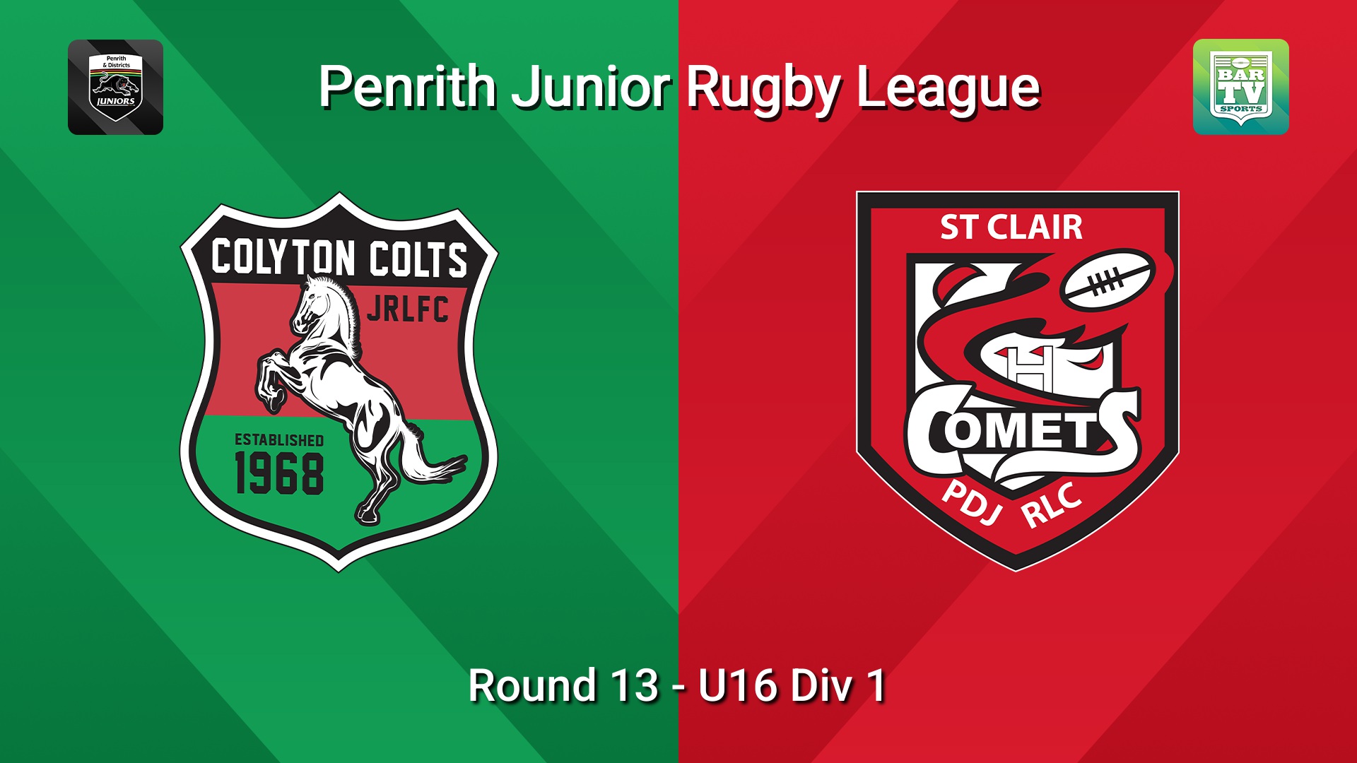 260725-video-Penrith & District Junior Rugby League Round 13 - U16 Div 1 - Colyton v St Clair Slate Image