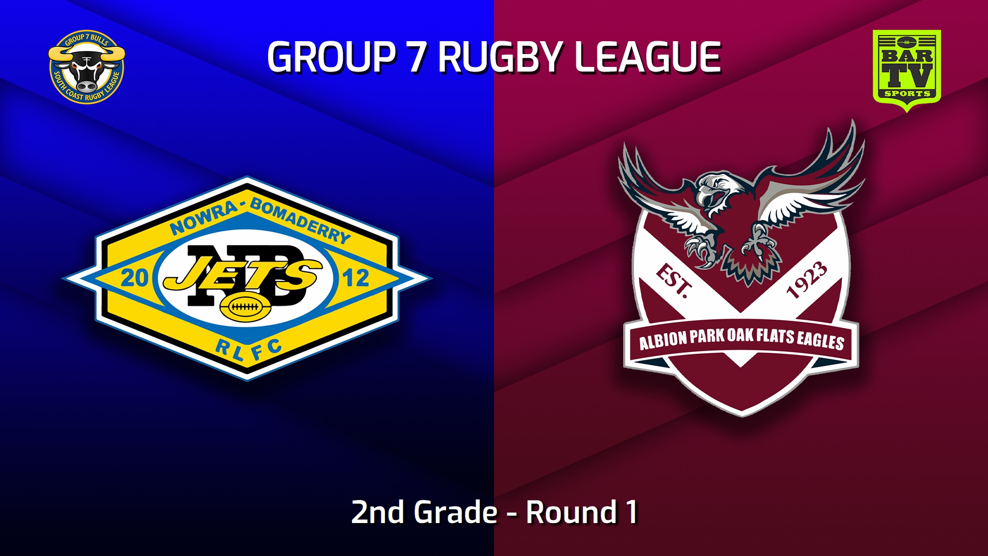 220730-South Coast Round 1 - 2nd Grade - Nowra-Bomaderry Jets v Albion Park Oak Flats Eagles Slate Image