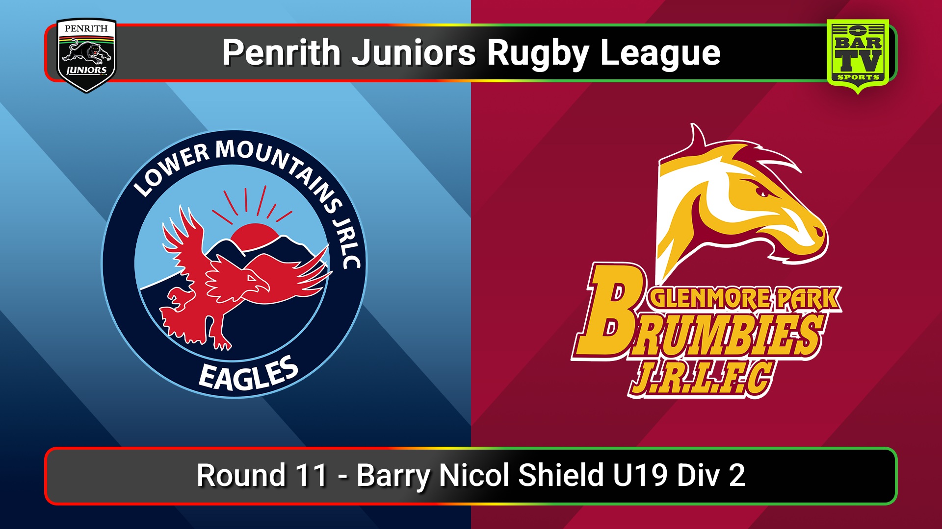 250705-video-Penrith & District Junior Rugby League Round 11 - Barry Nicol Shield U19 Div 2 - Lower Mountains v Glenmore Park Slate Image