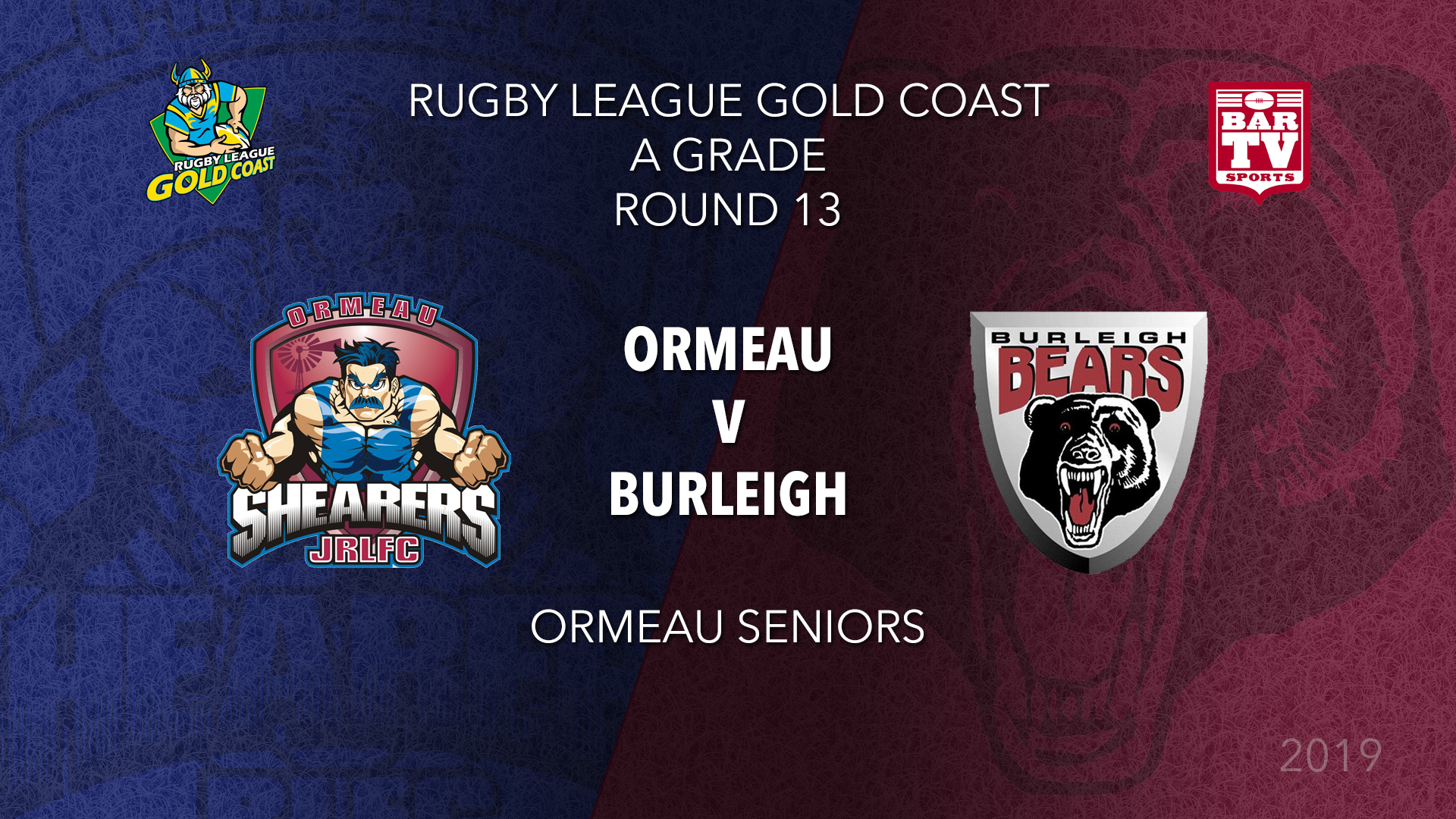 RLGC Round 13 - A Grade - Ormeau Shearers v Burleigh Bears (1) Slate Image