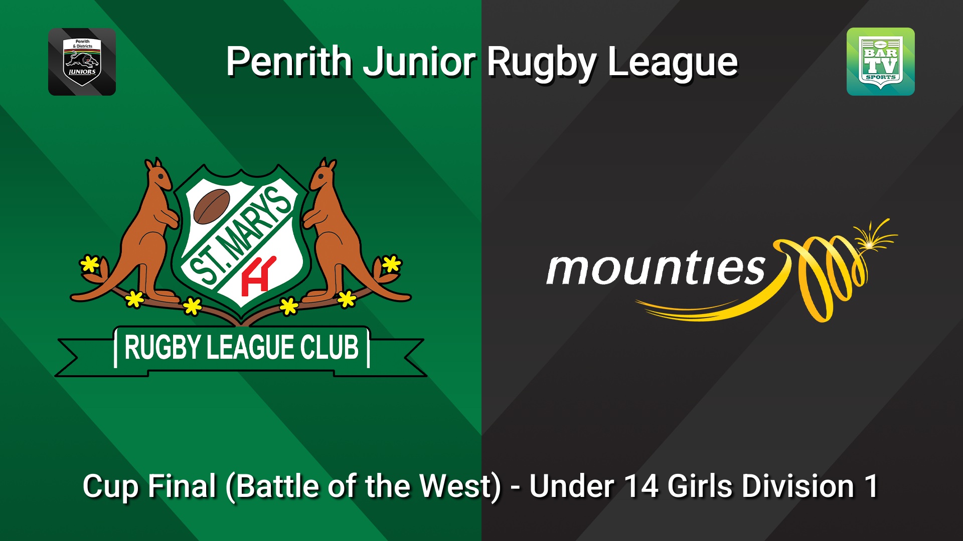 260919-video-Penrith & District Junior Rugby League Cup Final (Battle of the West) - Under 14 Girls Division 1 - St Marys v Mounties Slate Image
