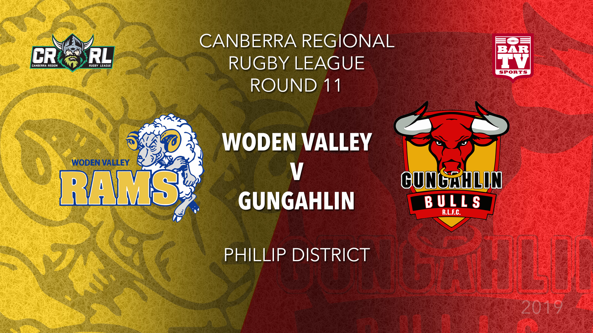 CRRL Round 11 - 1st Grade - Woden Valley Rams v Gungahlin Bulls Slate Image