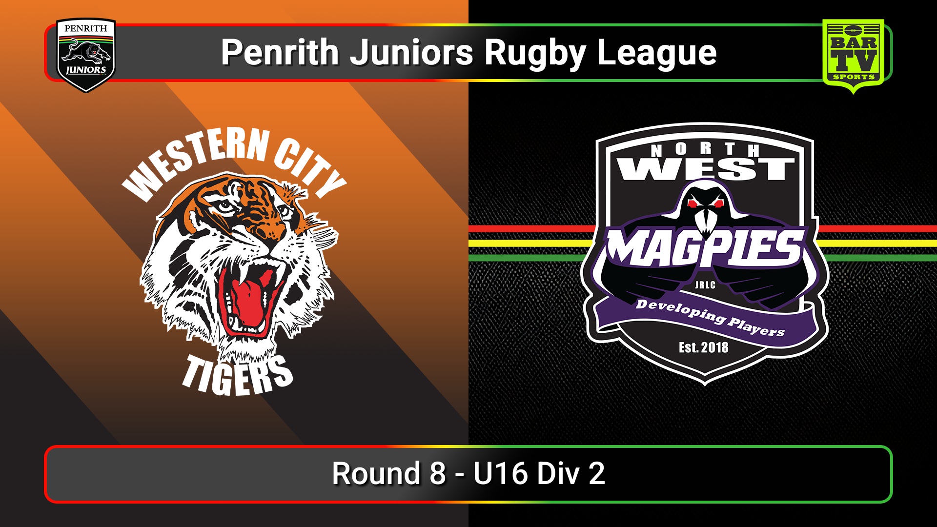 250613-video-Penrith & District Junior Rugby League Round 8 - U16 Div 2 - Western City Tigers v North West Magpies Slate Image