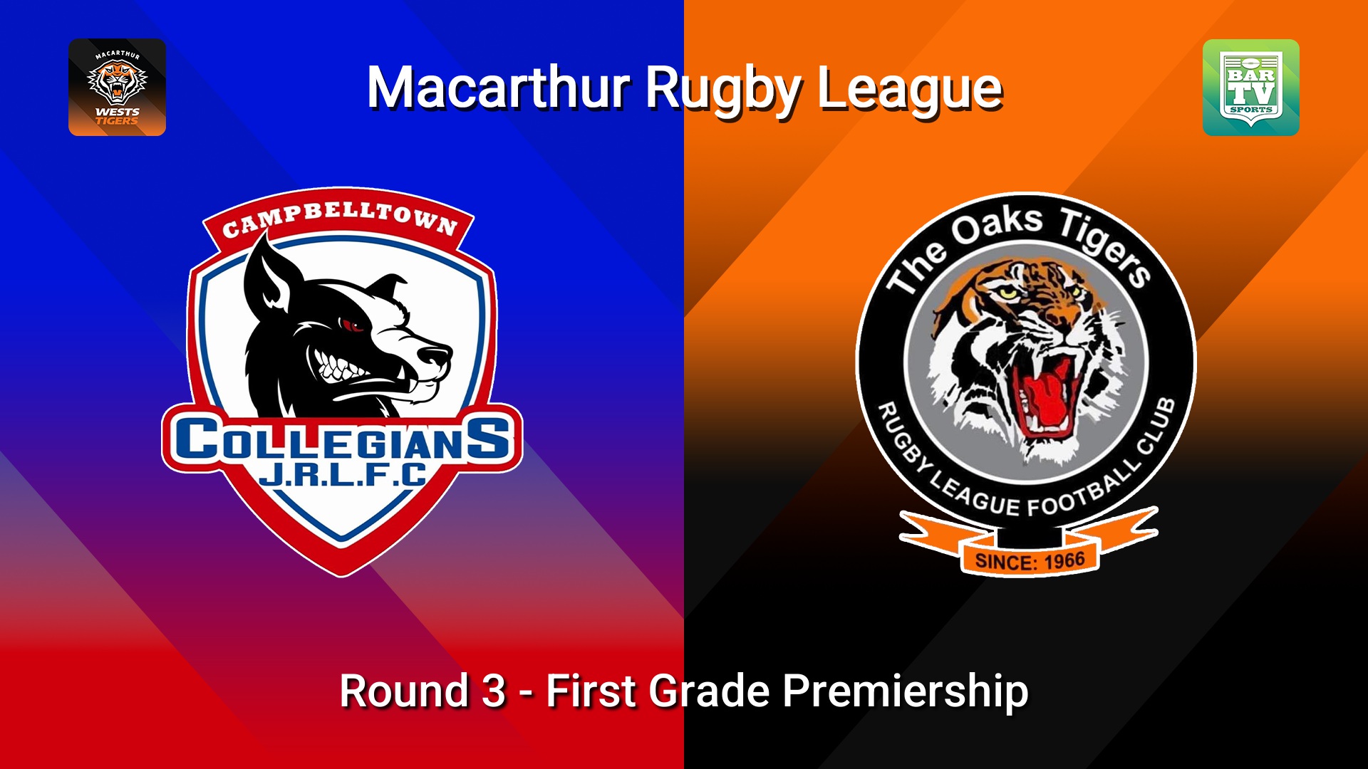 260426-video-Macarthur RL Round 3 - First Grade Premiership - Campbelltown Collegians v The Oaks Tigers Slate Image